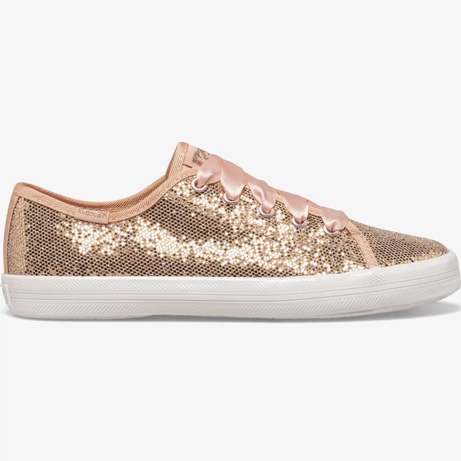 Keds Girls>Big Kid's Kickstart Celebrations Sneaker Rose Gold Sparkle