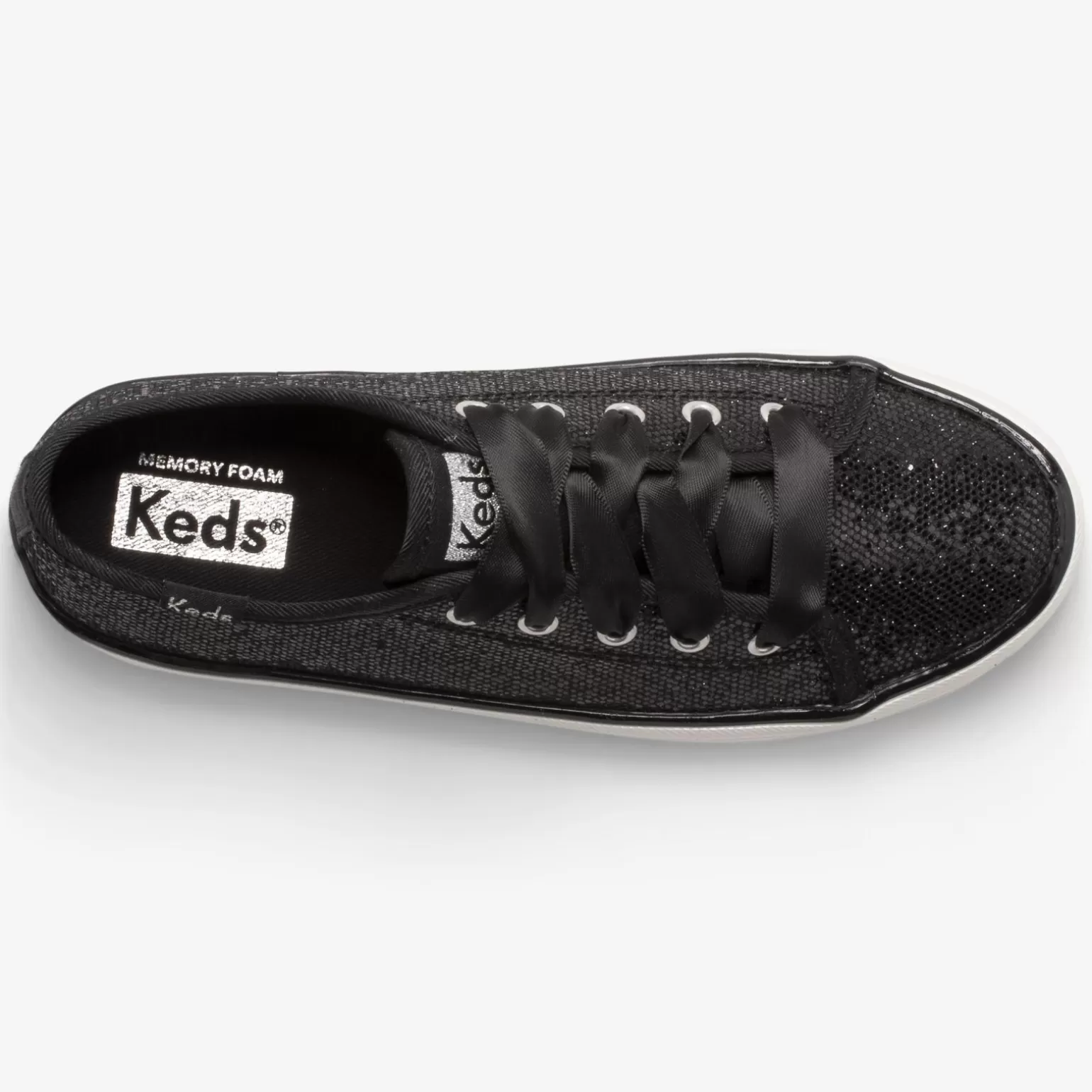 Keds Girls>Big Kid's Kickstart Celebrations Sneaker Black Sparkle