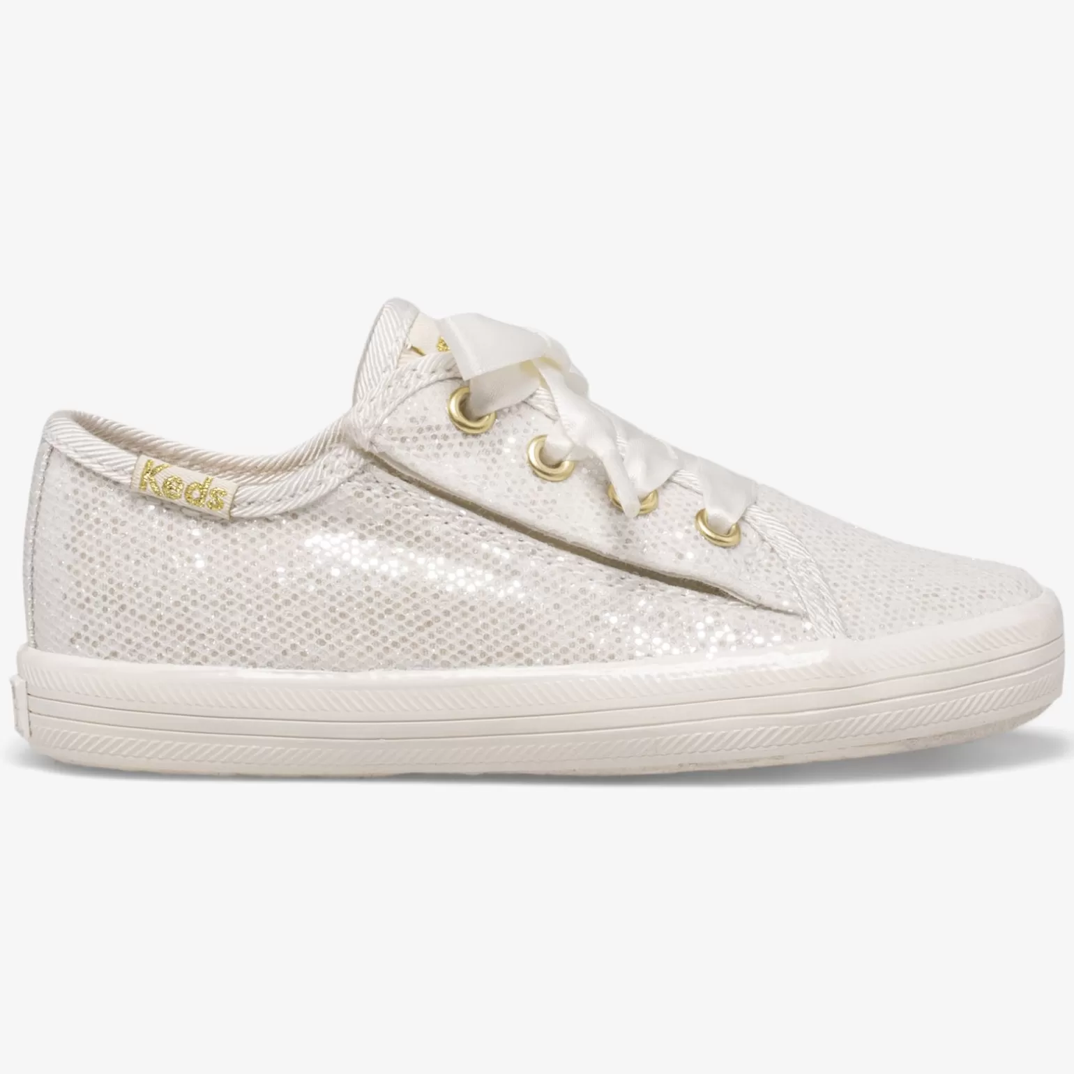 Keds Girls>Big Kid's Kickstart Jr Celebrations Sneaker Ivory Sparkle