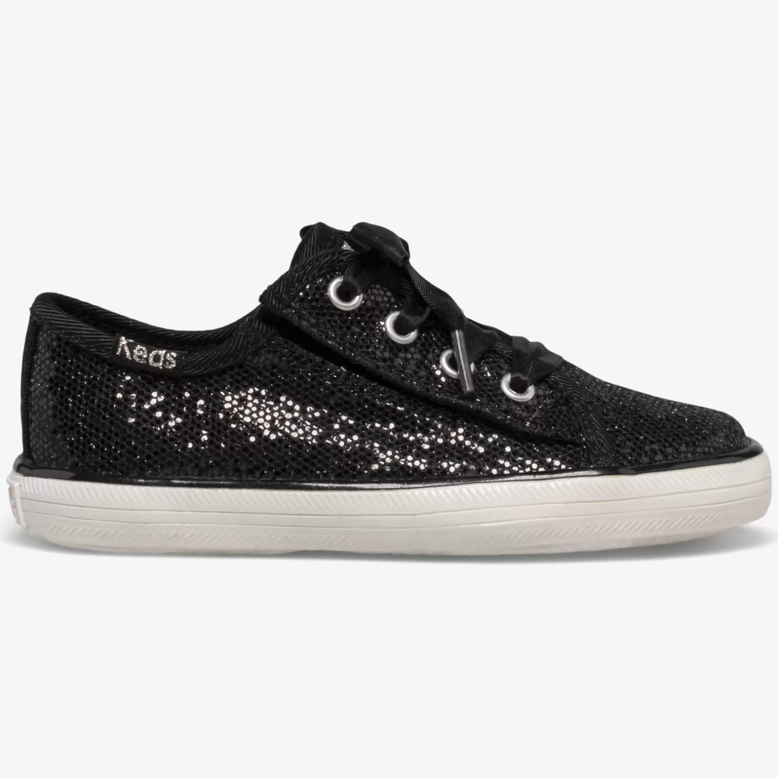 Keds Girls>Big Kid's Kickstart Jr Celebrations Sneaker Black Sparkle