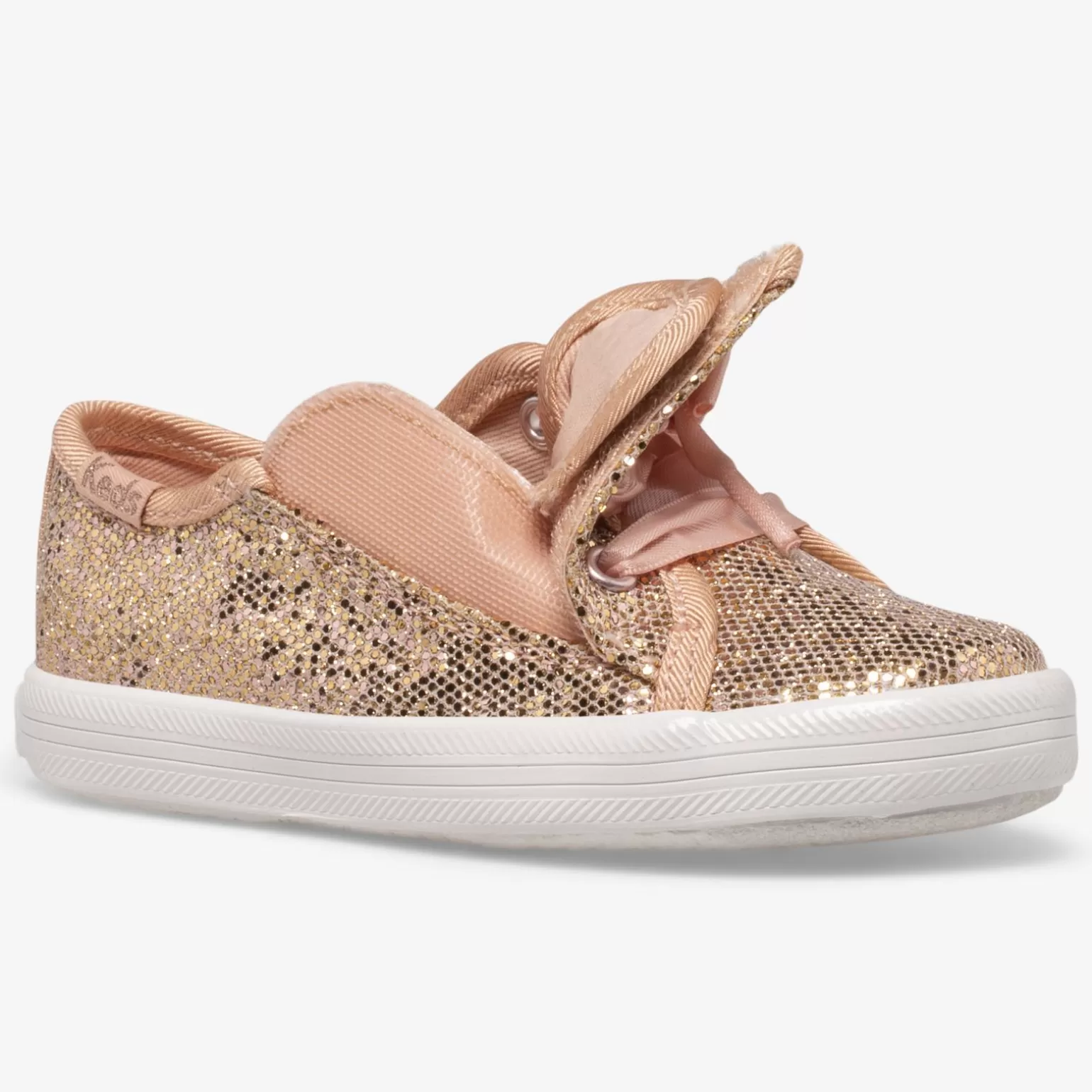 Keds Girls>Big Kid's Kickstart Jr Celebrations Sneaker Rose Gold Sparkle