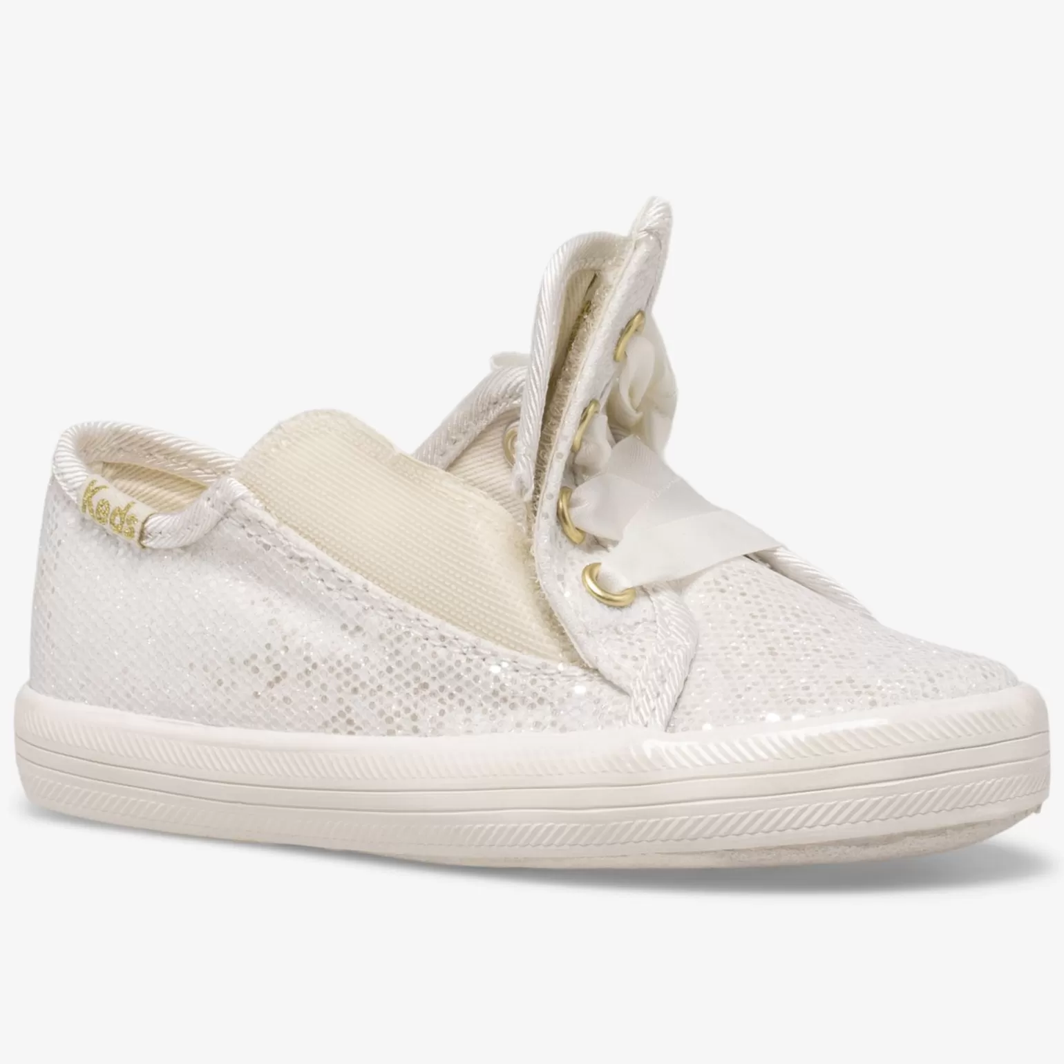 Keds Girls>Big Kid's Kickstart Jr Celebrations Sneaker Ivory Sparkle