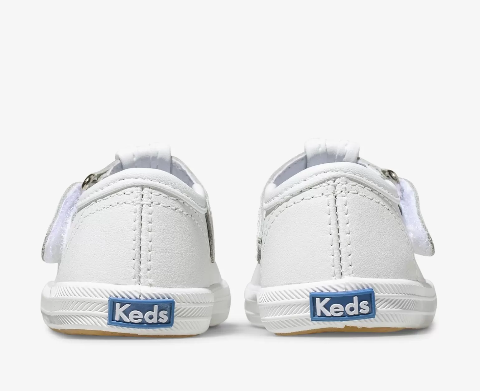 Keds Girls>Little Kid's Champion Toe Cap T-Strap Sneaker White Leather