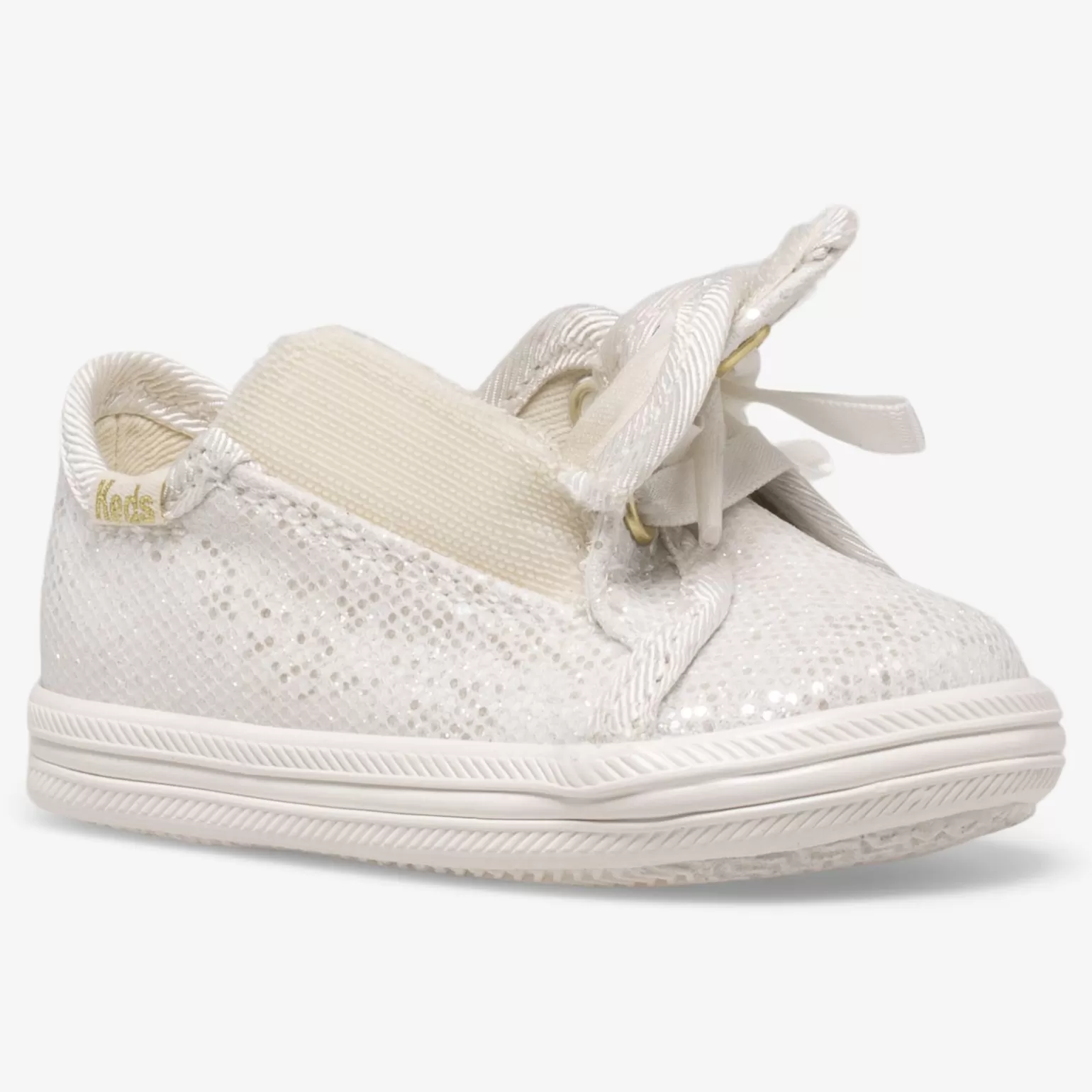 Keds Girls>Little Kid's Kickstart Crib Celebrations Sneaker Ivory Sparkle