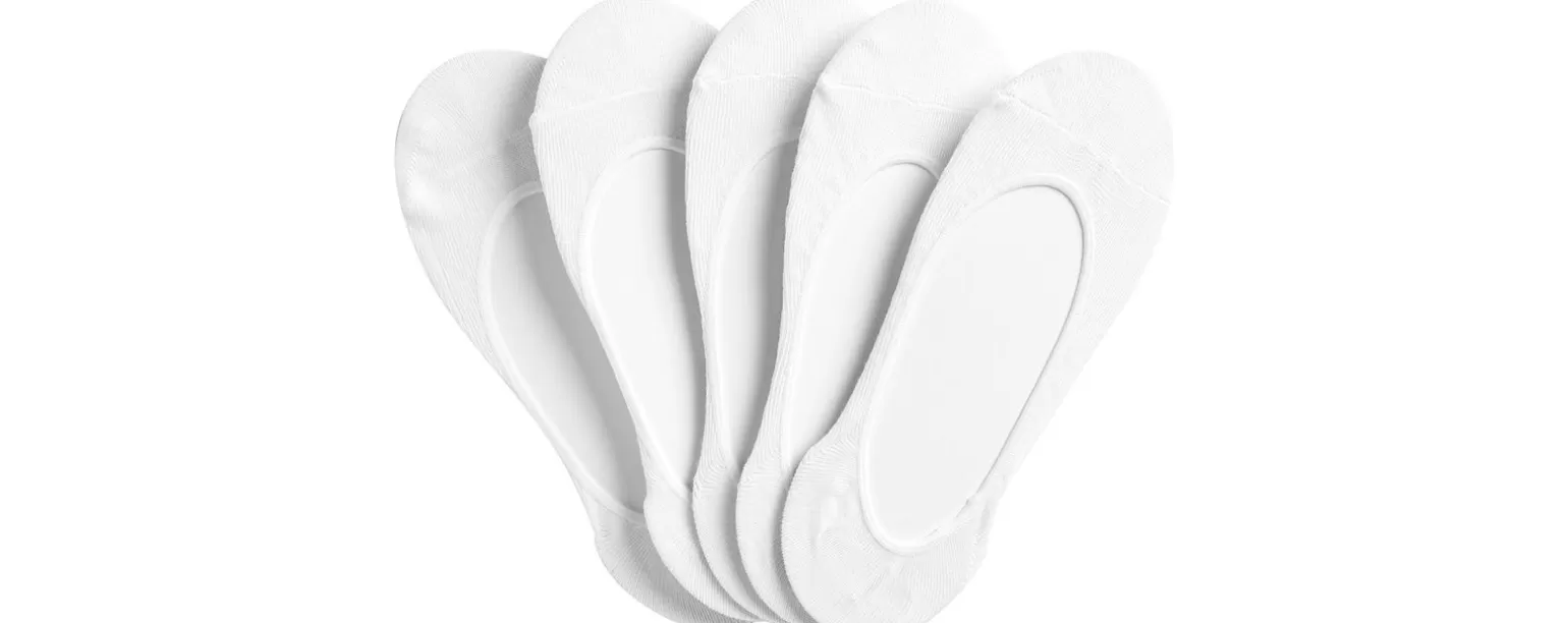 Keds Socks>Women's 5 Pk Extra Low Cut Liner Socks White