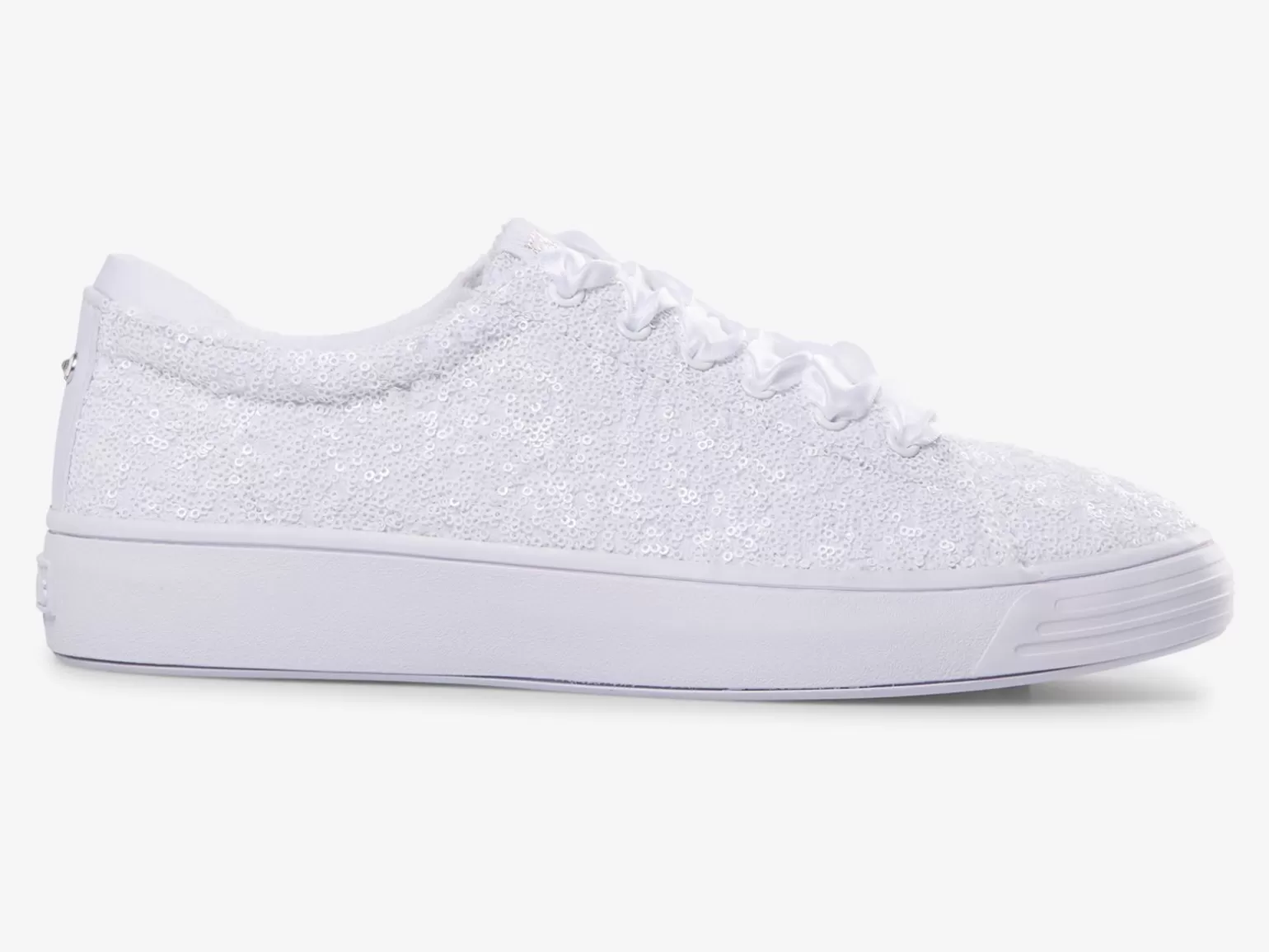 Keds Lace Ups>Women's Alley Sequins Sneaker White