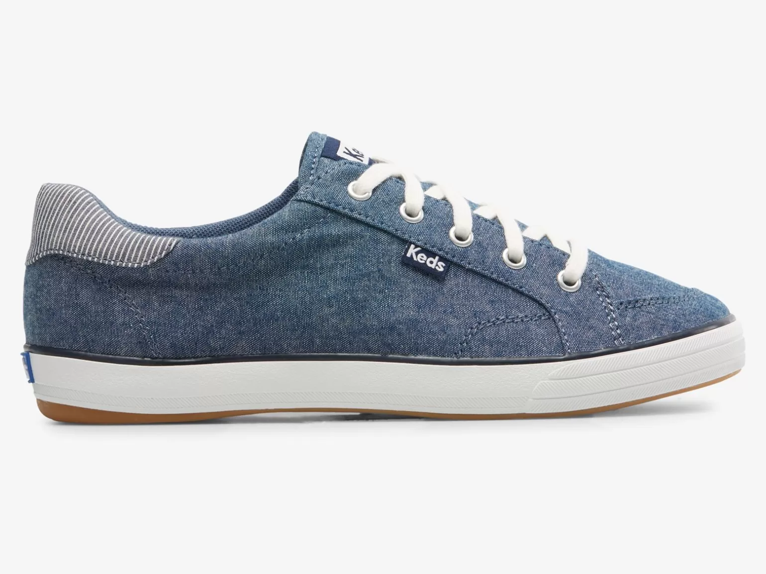 Keds Lace Ups>Women's Center Iii Chambray Sneaker Navy