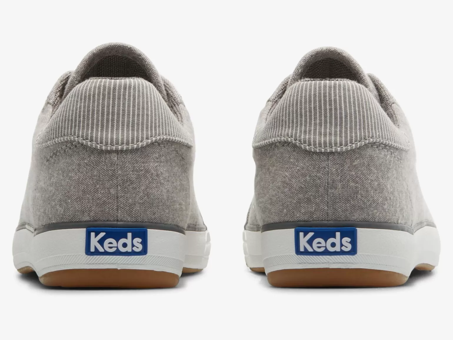 Keds Lace Ups>Women's Center Iii Chambray Sneaker Grey