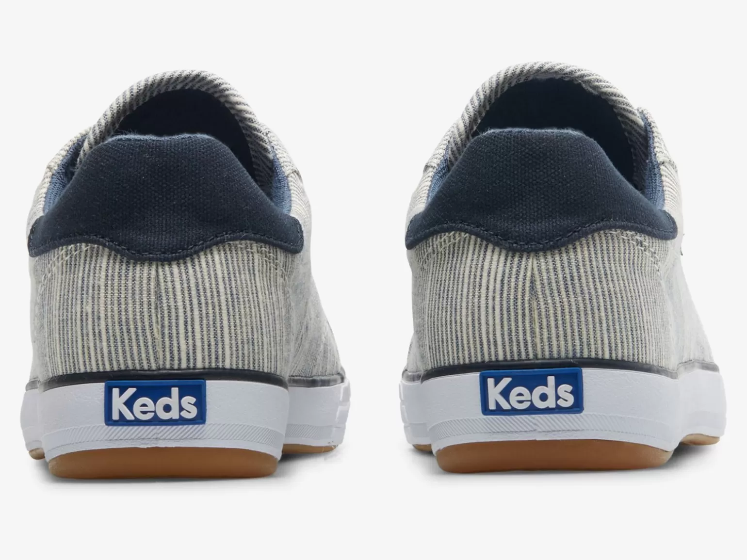 Keds Lace Ups>Women's Center Iii Slub Stripe Sneaker Navy Stripe