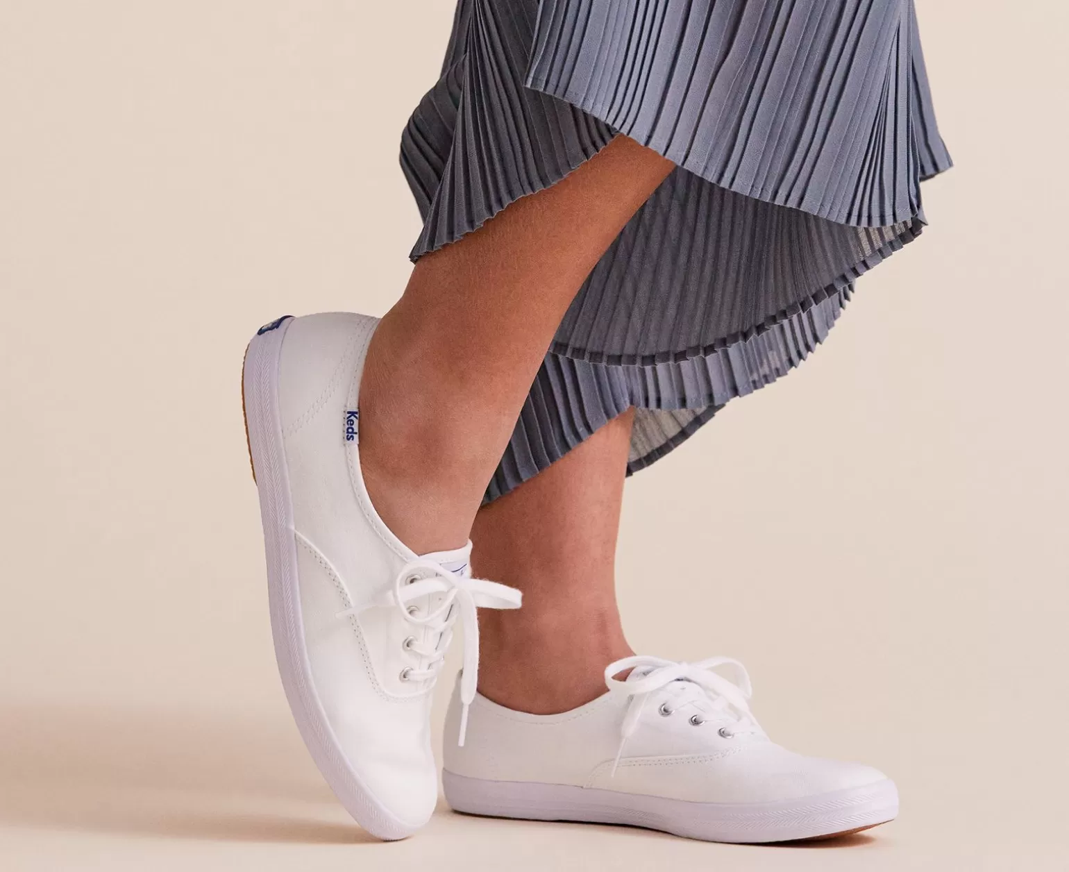 Keds Lace Ups>Women's Champion Feat. Organic Cotton Sneaker White