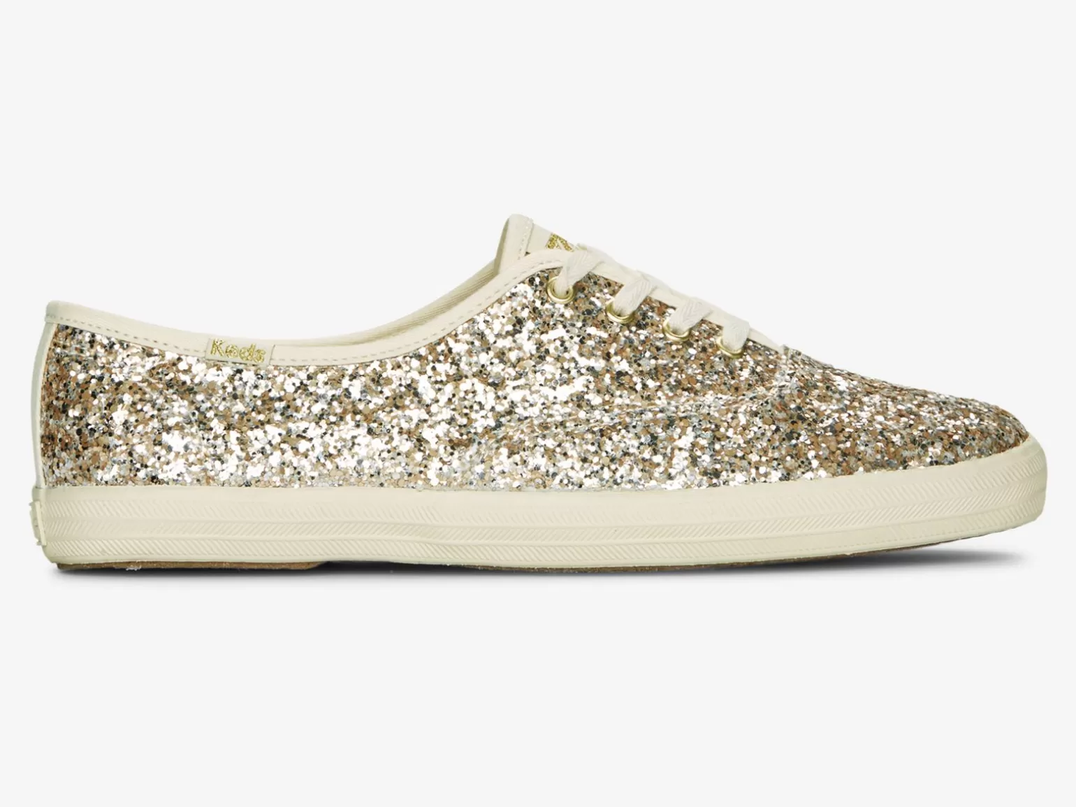 Keds Lace Ups>Women's Champion Glitter Celebration Sneaker Gold