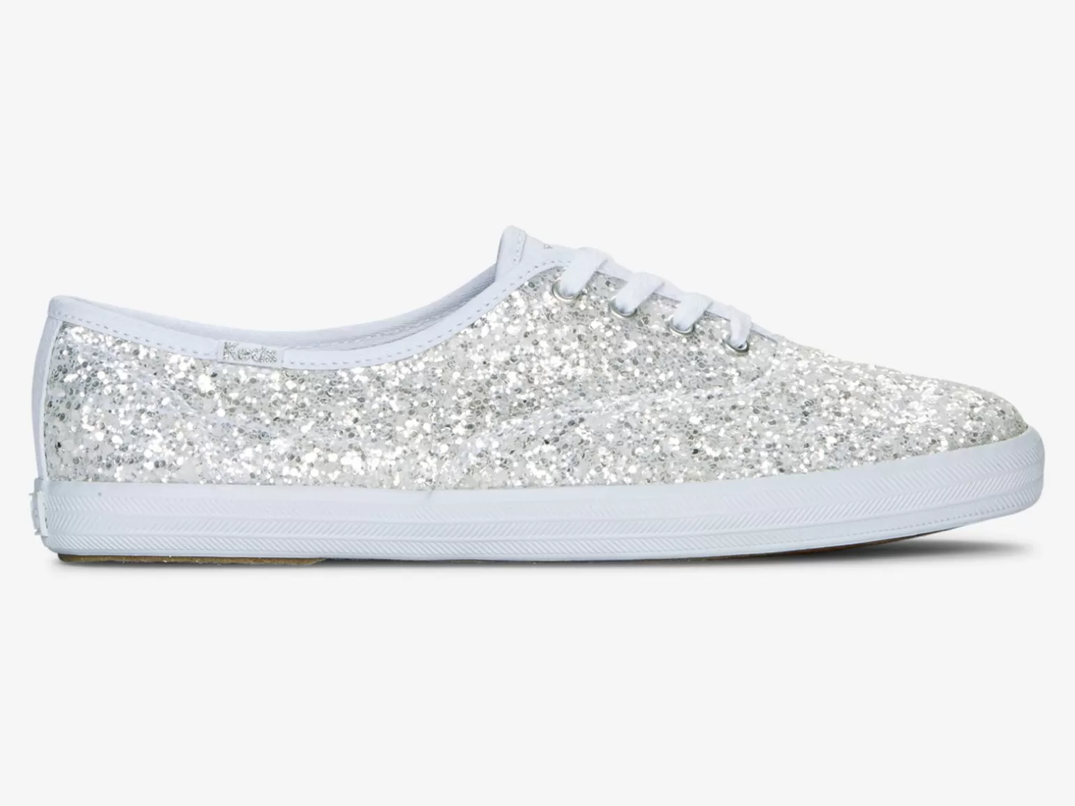 Keds Lace Ups>Women's Champion Glitter Celebration Sneaker White