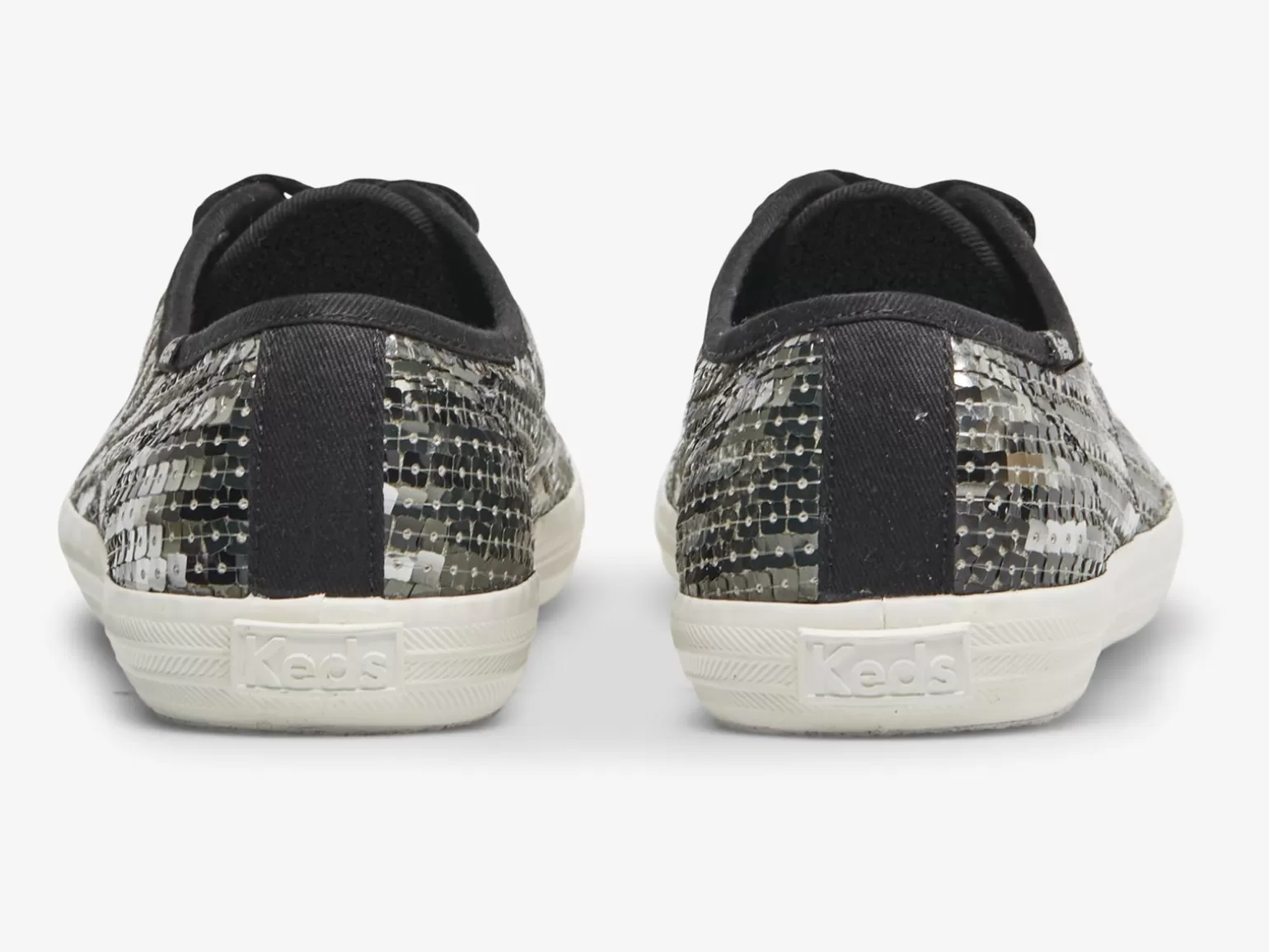 Keds Lace Ups>Women's Champion Sequins Celebration Sneaker Black Silver