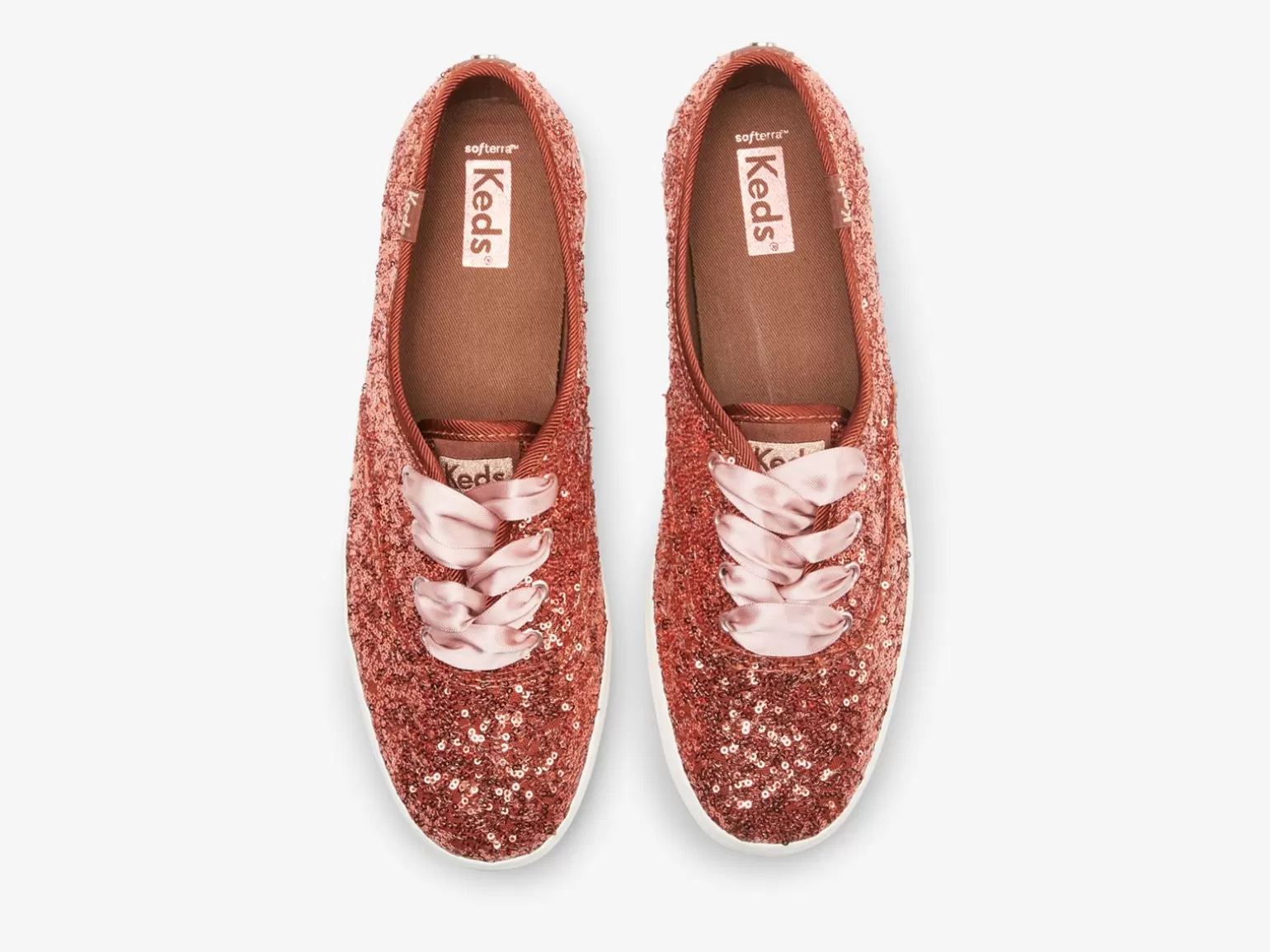 Keds Lace Ups>Women's Champion Sequins Celebration Sneaker Burnt Sienna