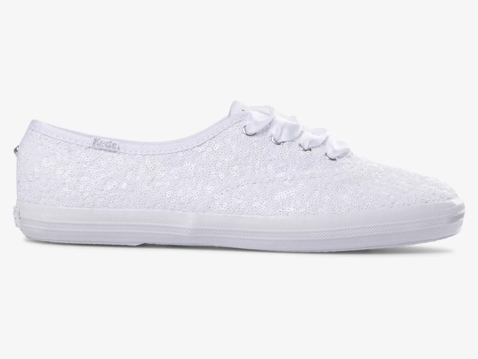 Keds Lace Ups>Women's Champion Sequins Sneaker White