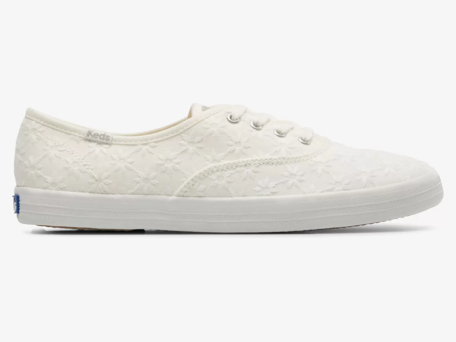 Keds Lace Ups>Women's Champion Starburst Eyelet Sneaker White