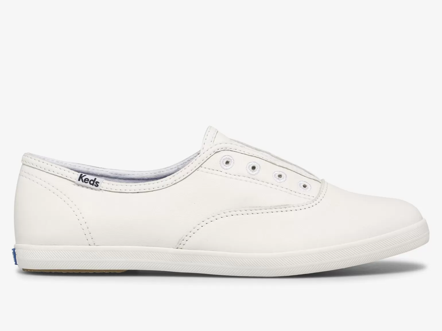 Keds Slip Ons>Women's Chillax Leather Slip On Sneaker White