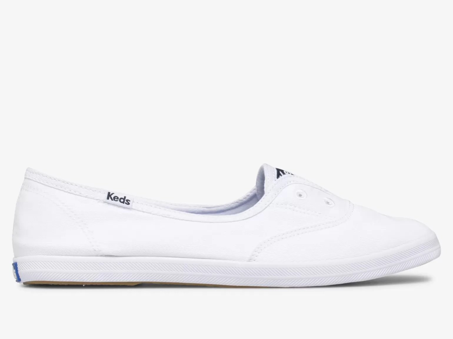 Keds Slip Ons>Women's Chillax Mini Twill Slip On Sneaker White