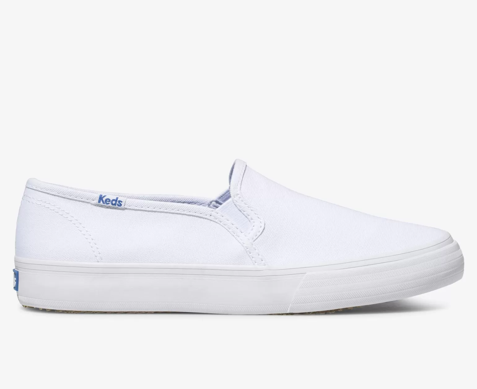 Keds Slip Ons>Women's Double Decker Canvas Slip On Sneaker White