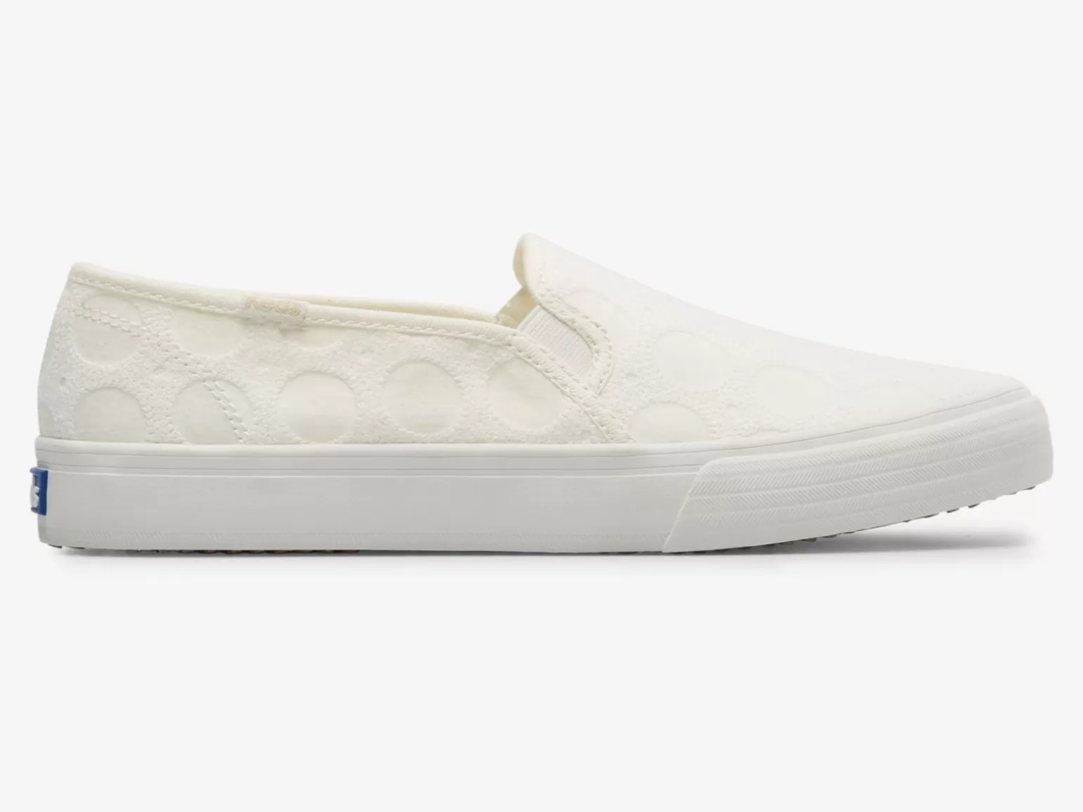 Keds Slip Ons>Women's Double Decker Circle Crochet Slip On Sneaker White