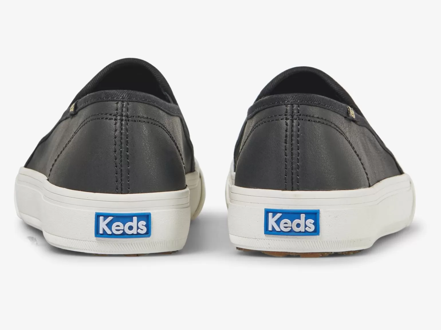 Keds Leather>Women's Double Decker Emboss Leather Slip On Sneaker Black