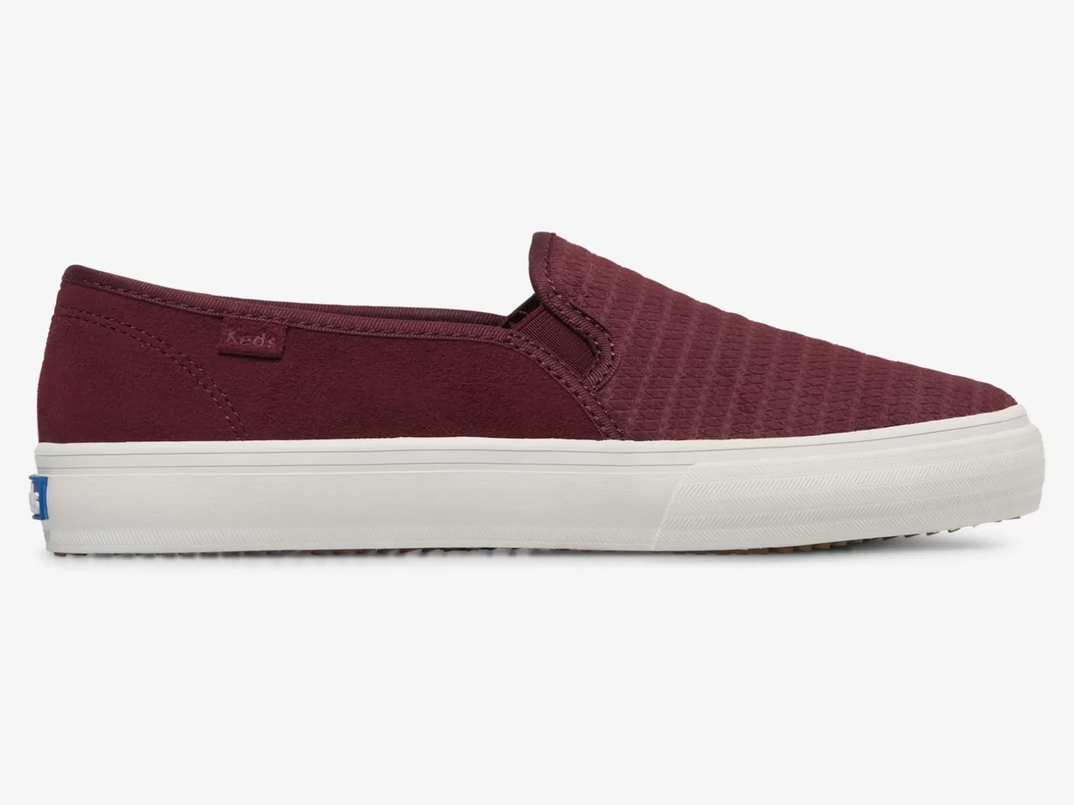 Keds Slip Ons>Women's Double Decker Emboss Suede Slip On Sneaker Fig