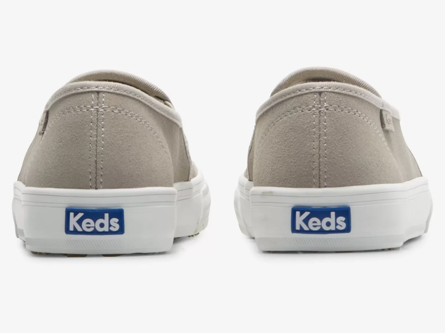 Keds Slip Ons>Women's Double Decker Perf Suede Slip On Sneaker Grey