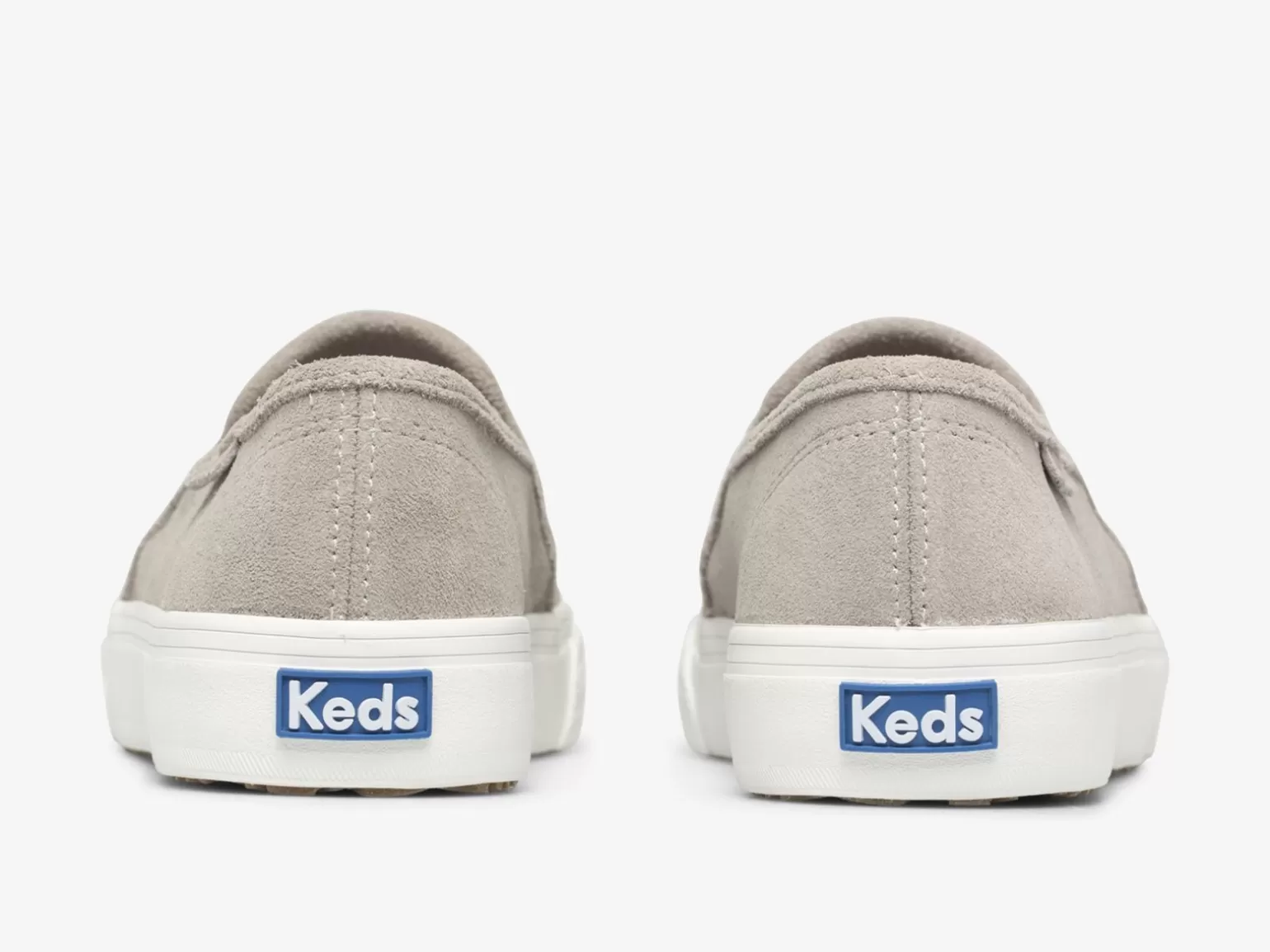 Keds Slip Ons>Women's Double Decker Perf Suede Slip On Sneaker Grey