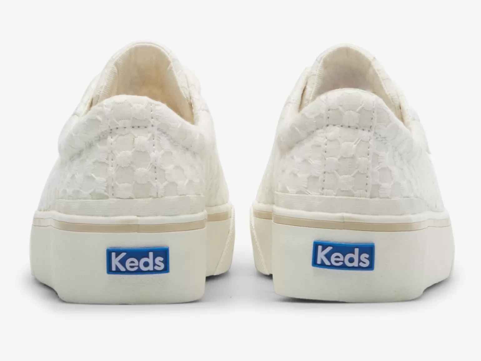 Keds Platforms>Women's Jump Kick Duo Dot Eyelet Sneaker Snow White