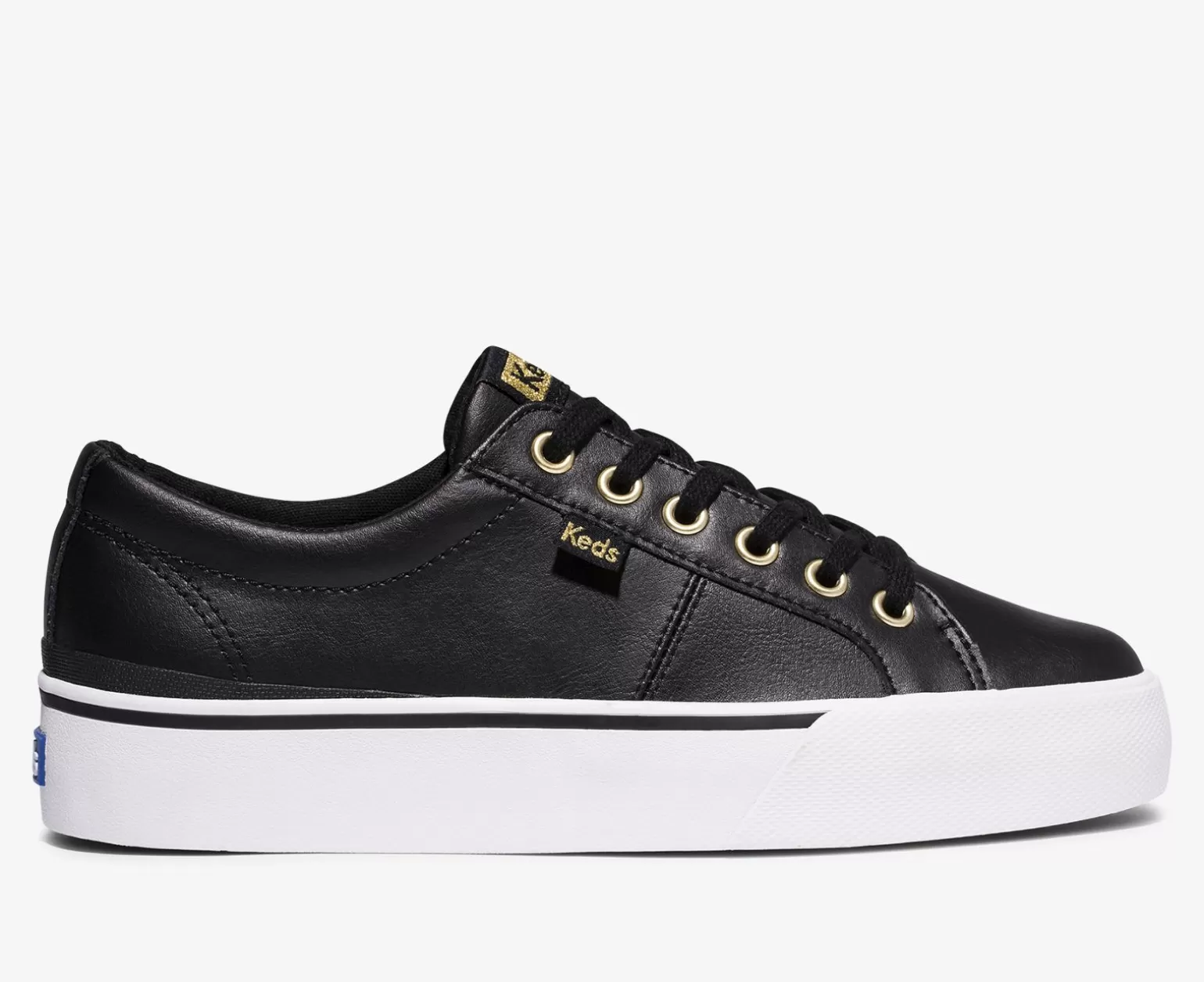 Keds Platforms>Women's Jump Kick Duo Leather Sneaker Black