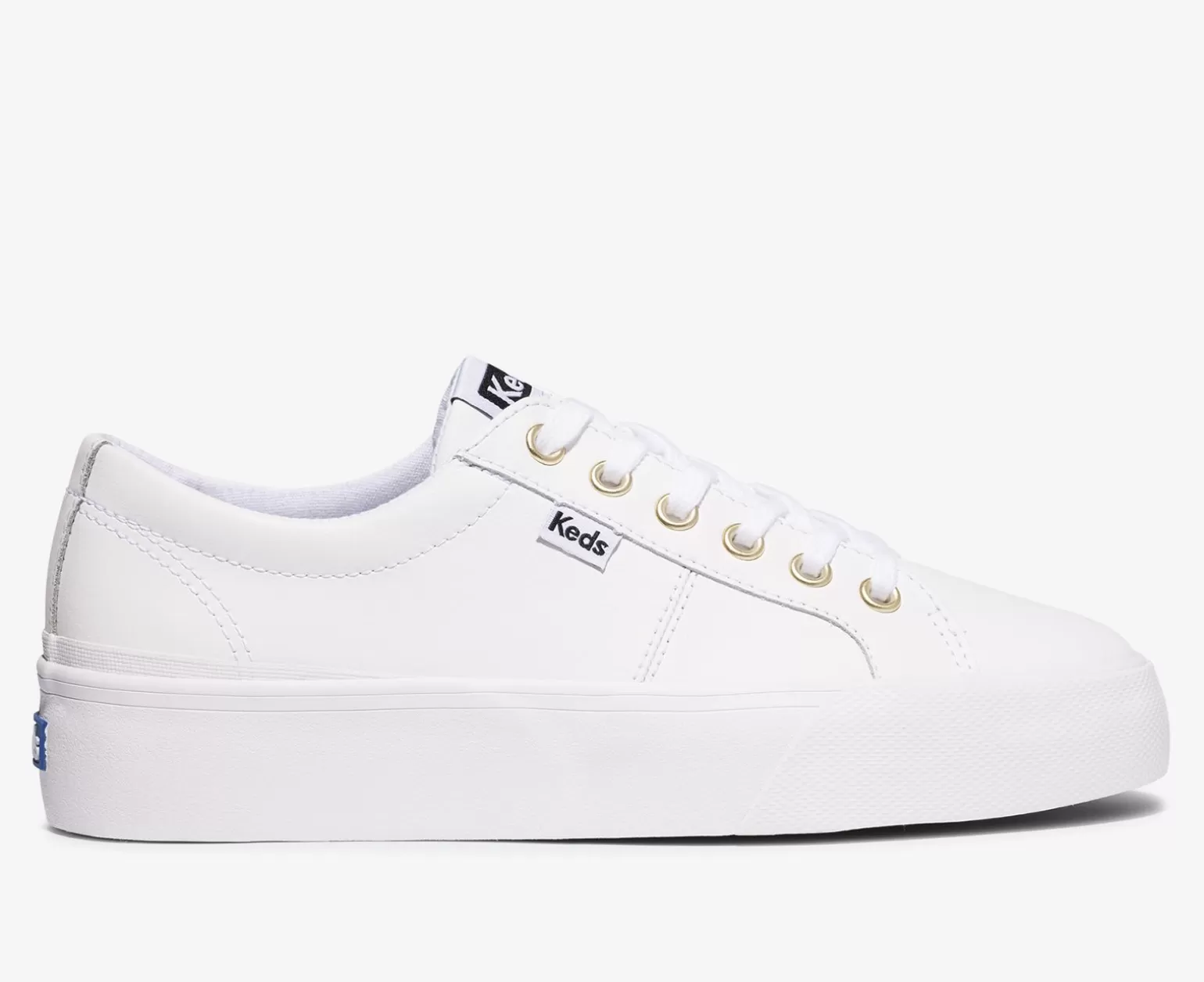 Keds Platforms>Women's Jump Kick Duo Leather Sneaker White