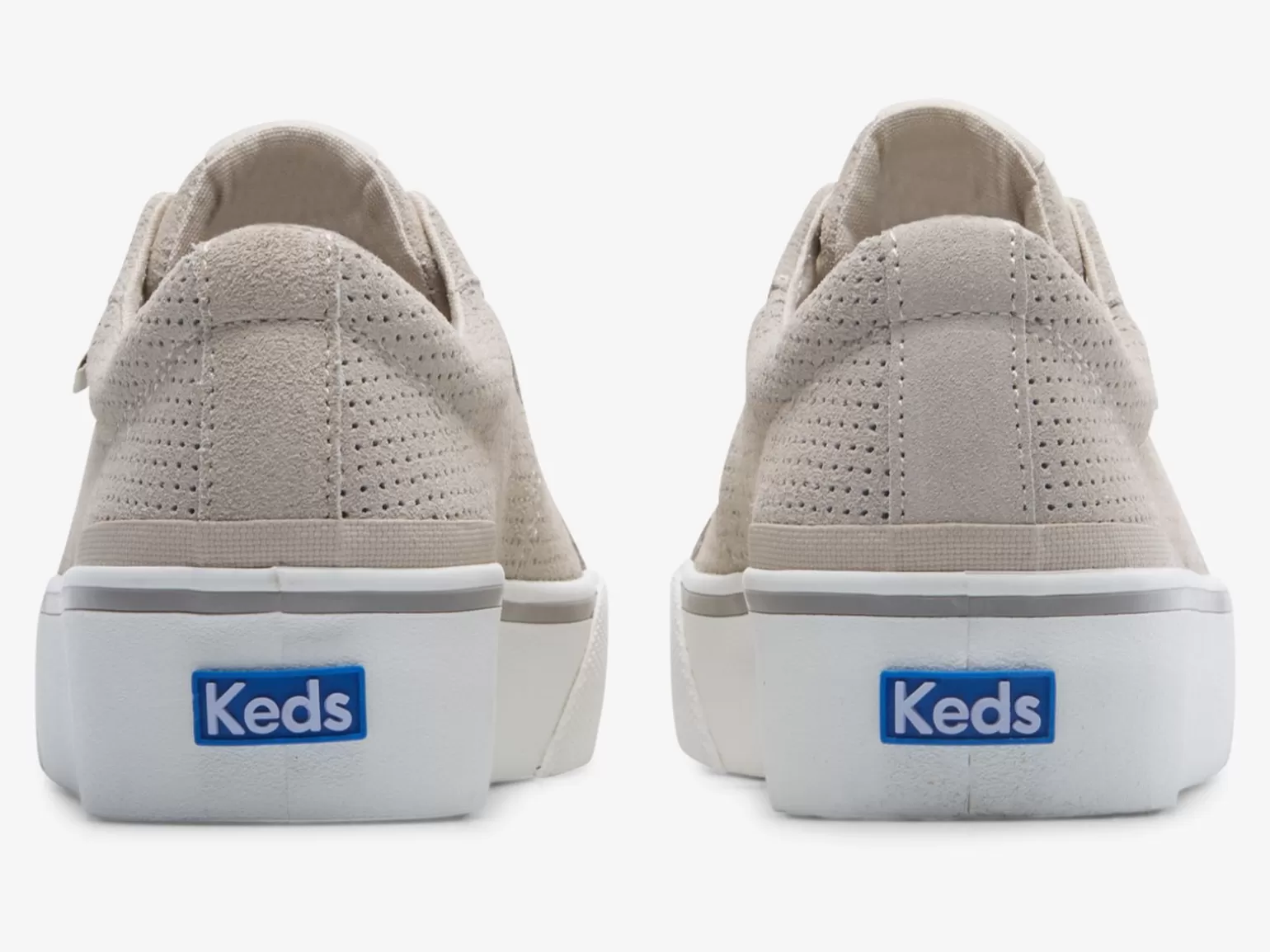 Keds Platforms>Women's Jump Kick Duo Perf Suede Sneaker Grey