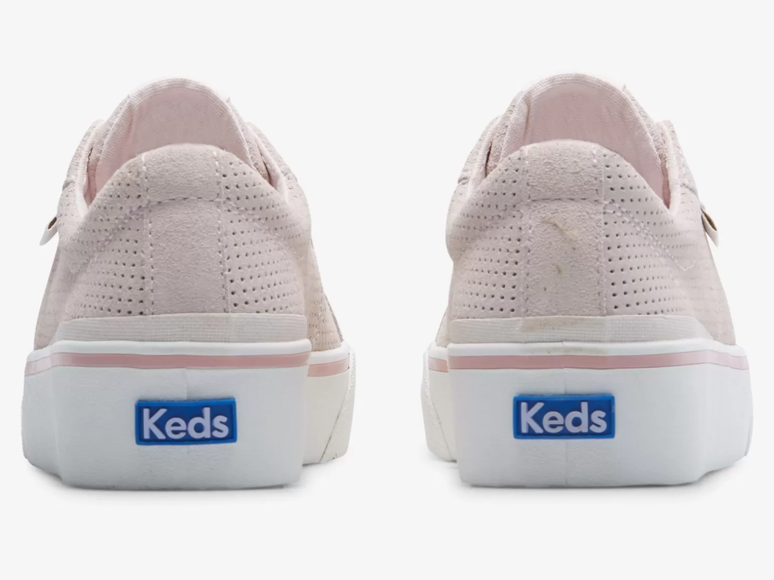 Keds Platforms>Women's Jump Kick Duo Perf Suede Sneaker Light Pink