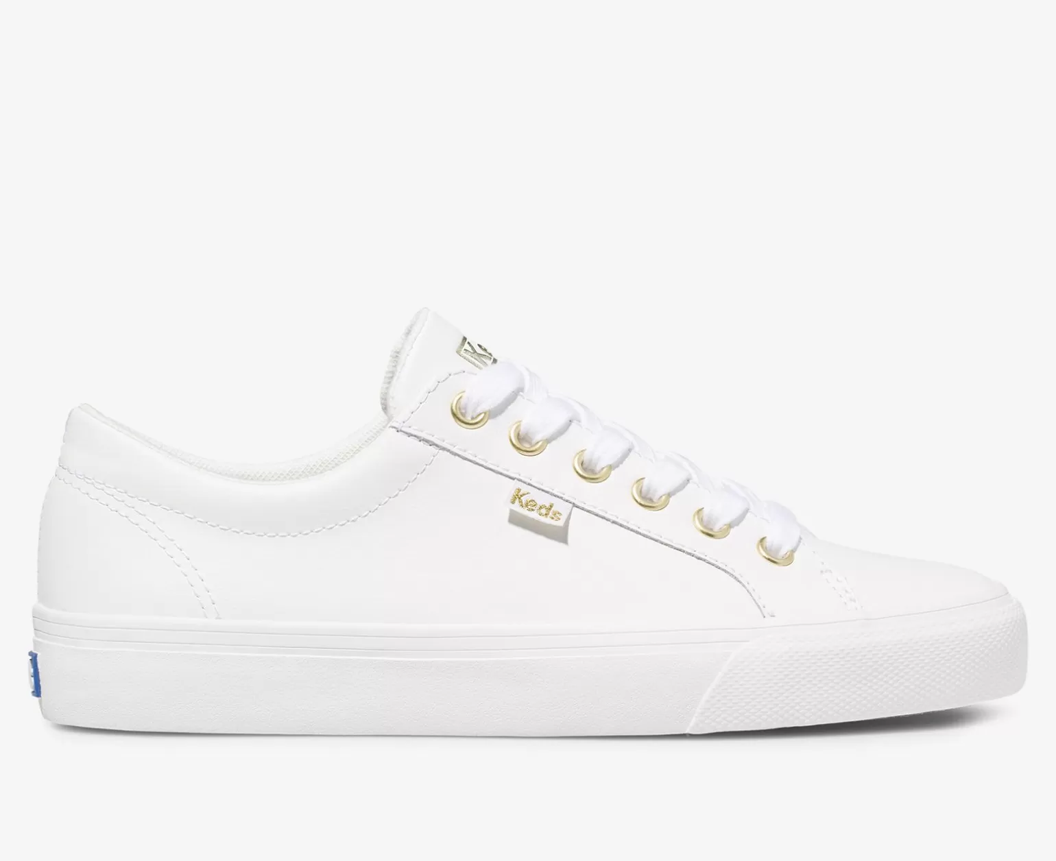 Keds Leather>Women's Jump Kick Leather Sneaker White Gold