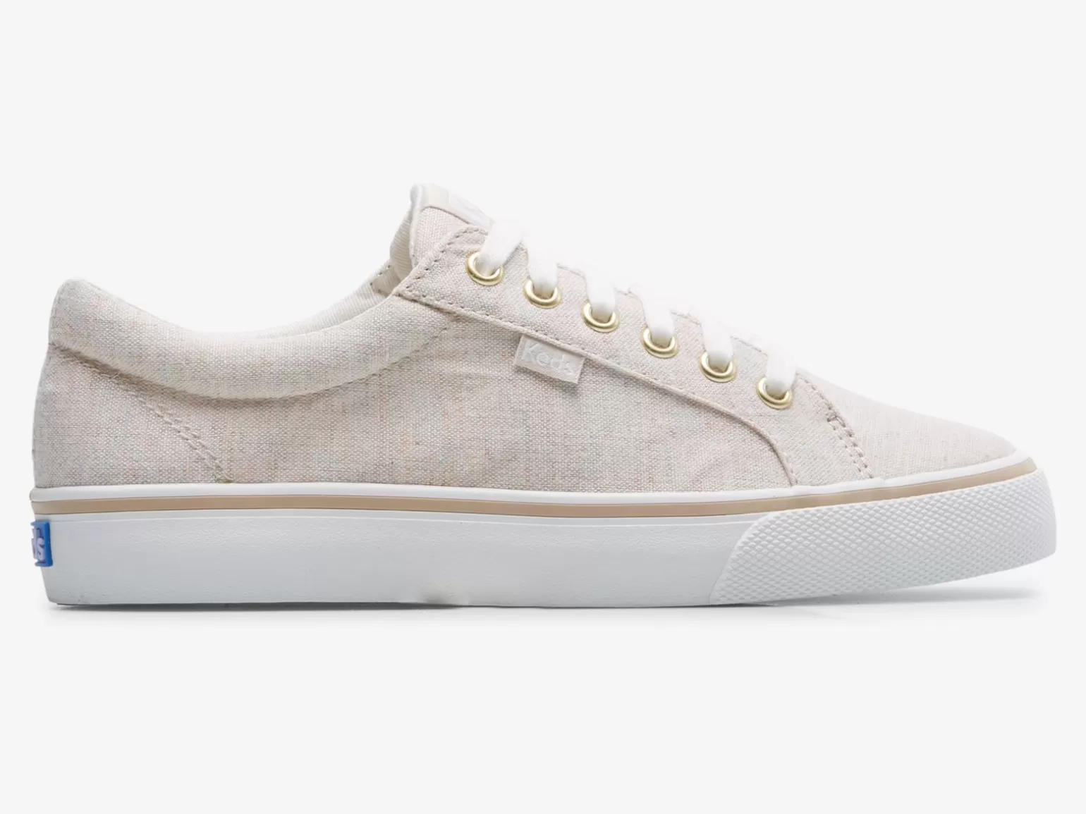 Keds Lace Ups>Women's Jump Kick Linen Fleck Sneaker Oatmeal