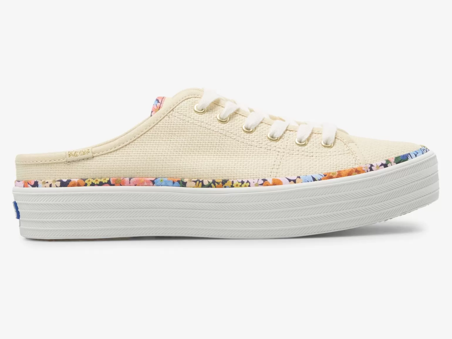 Keds Platforms>Women's X Rifle Paper Co. Kickstart Mule Raffia Natural