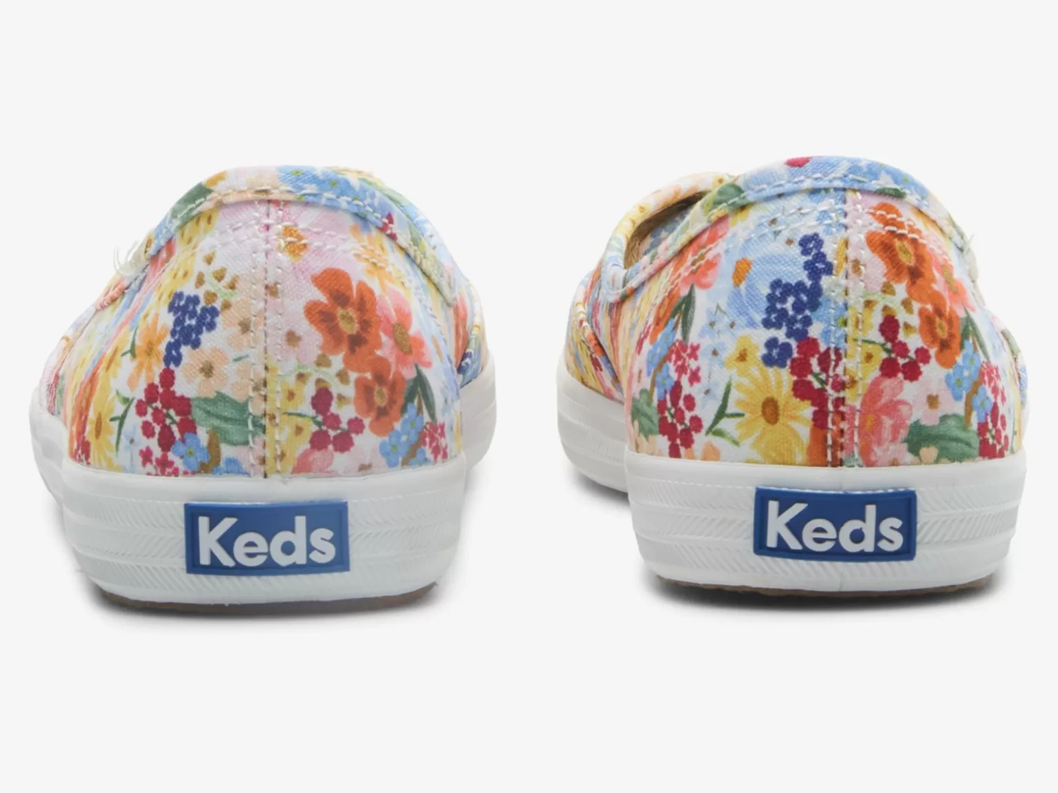 Keds Slip Ons>Women's X Rifle Paper Co. The Mini Margaux Slip On Sneaker White Multi