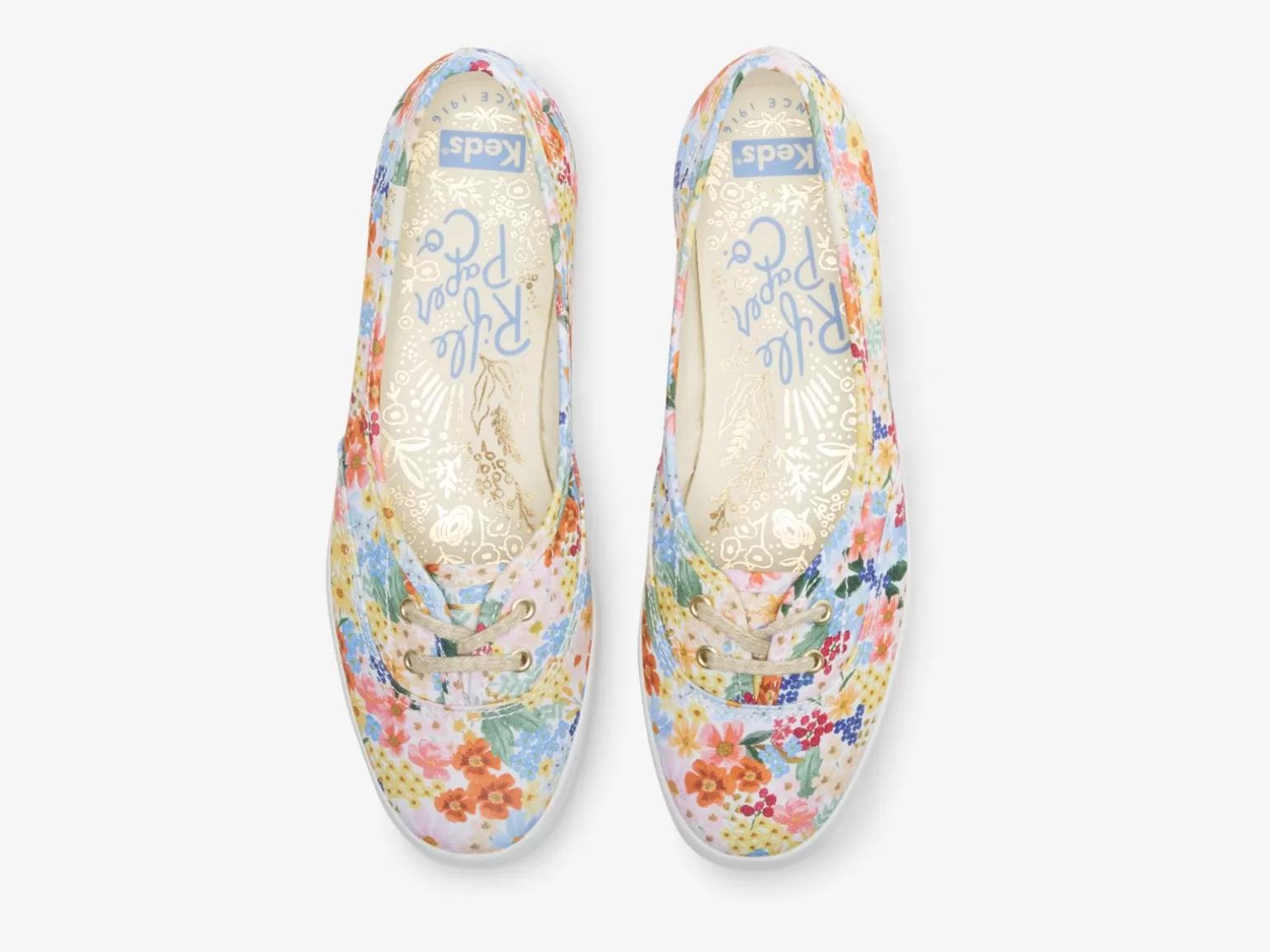 Keds Slip Ons>Women's X Rifle Paper Co. The Mini Margaux Slip On Sneaker White Multi