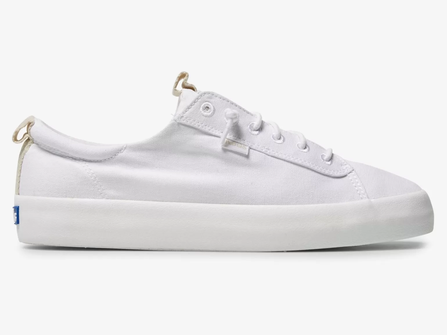 Keds Slip Ons>Women's Kickback Canvas Slip On Sneaker White