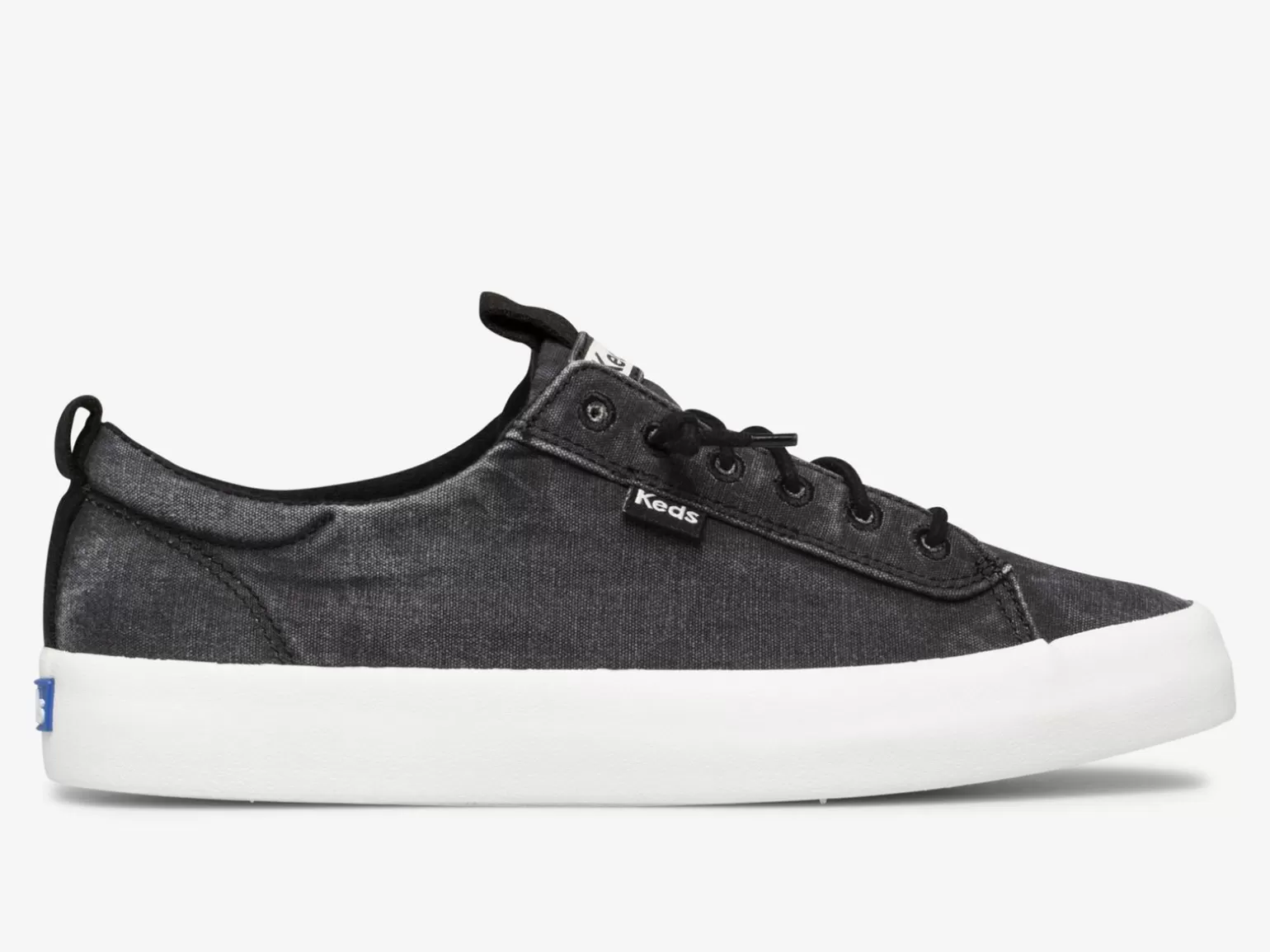 Keds Lace Ups>Women's Kickback Canvas Washable Sneaker Black