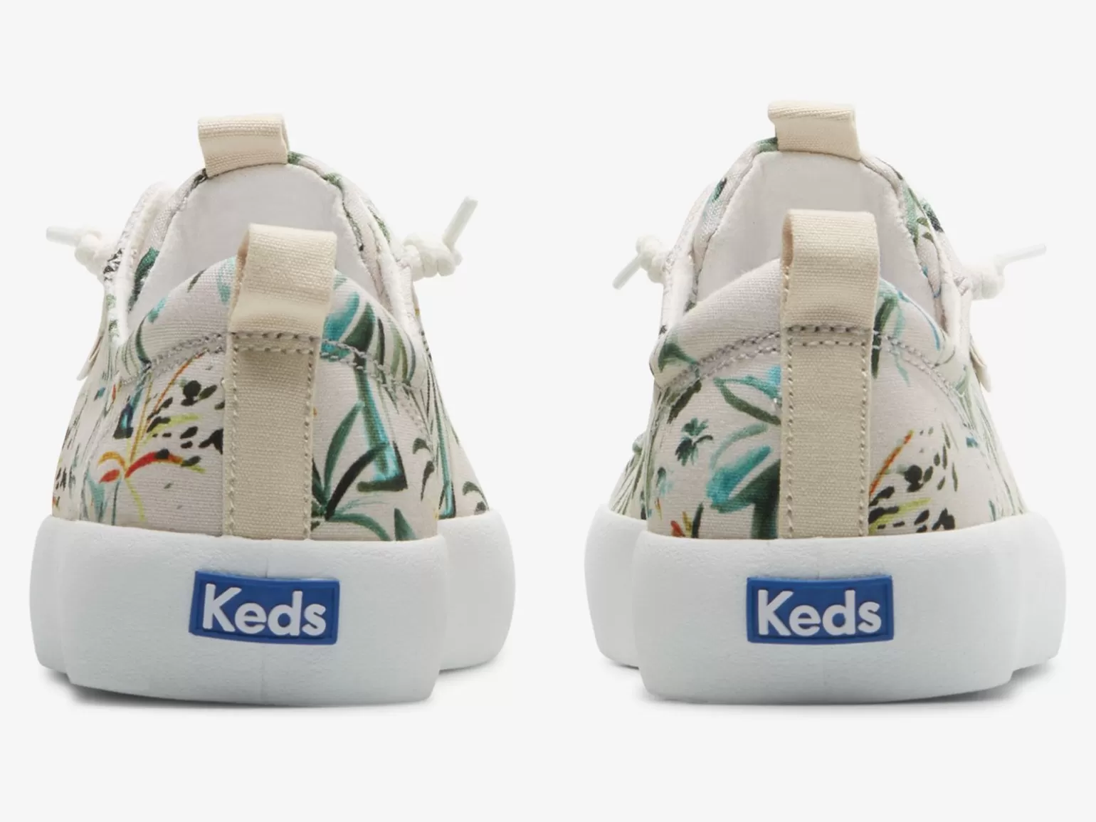 Keds Slip Ons>Women's Kickback Island Print Sneaker Beige Multi