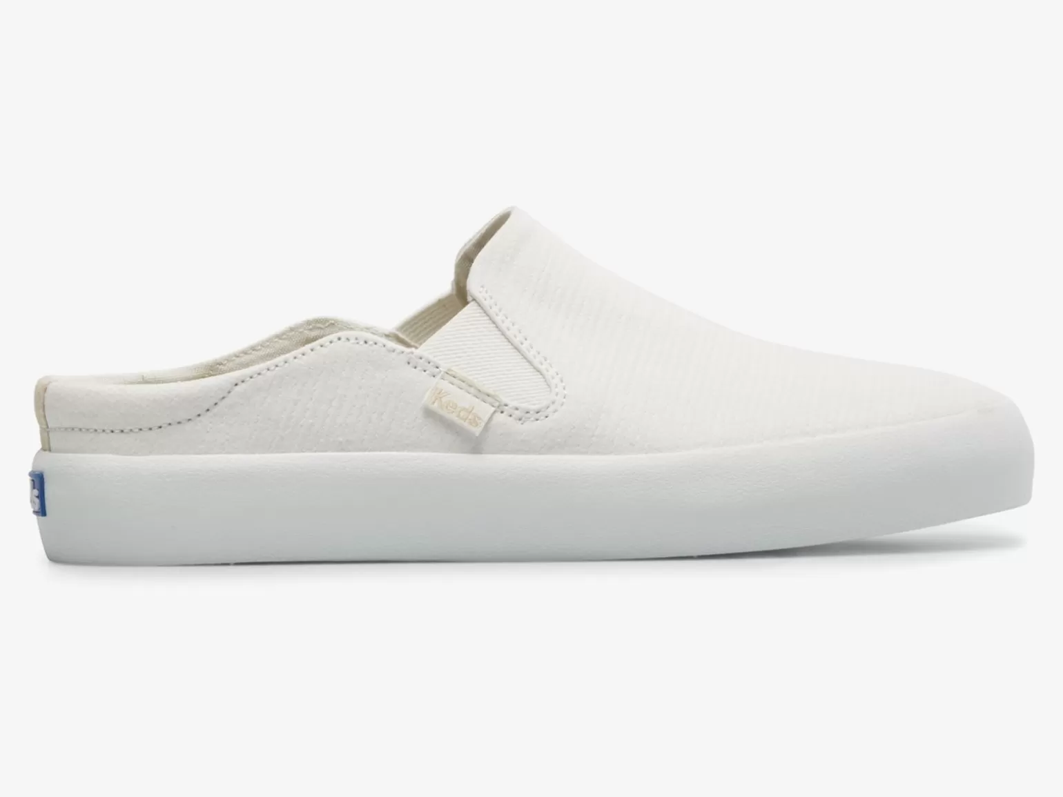 Keds Mules>Women's Kickback Mule Crepe Slip On Sneaker Snow White