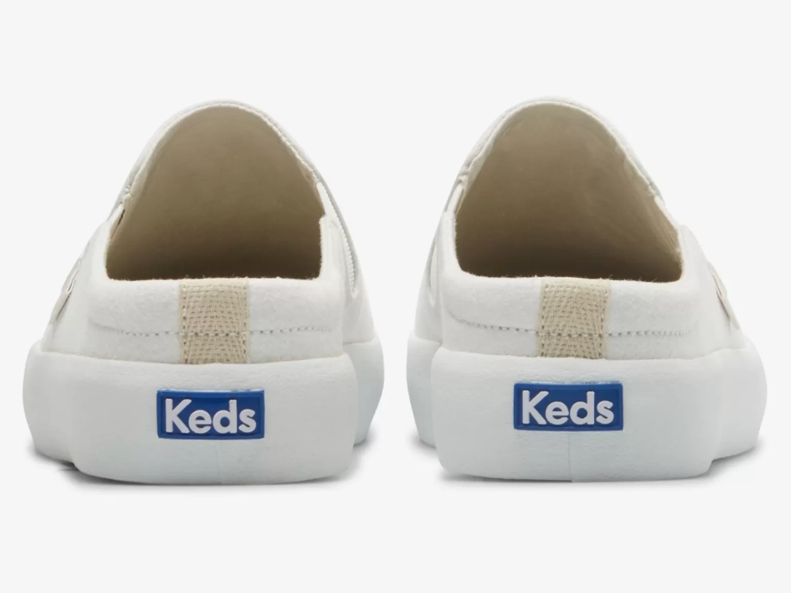 Keds Mules>Women's Kickback Mule Crepe Slip On Sneaker Snow White