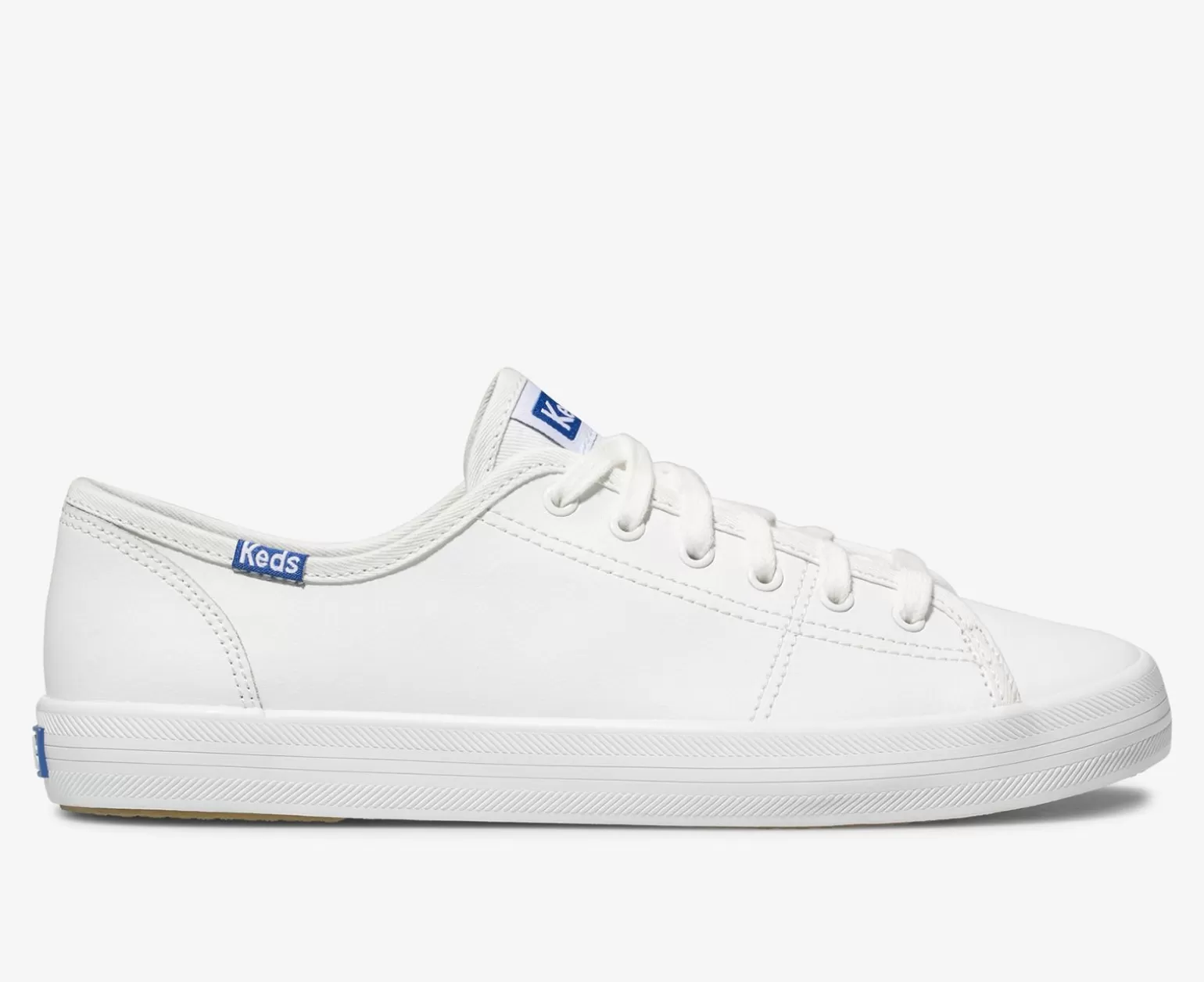 Keds Leather>Women's Kickstart Leather Sneaker White/Blue