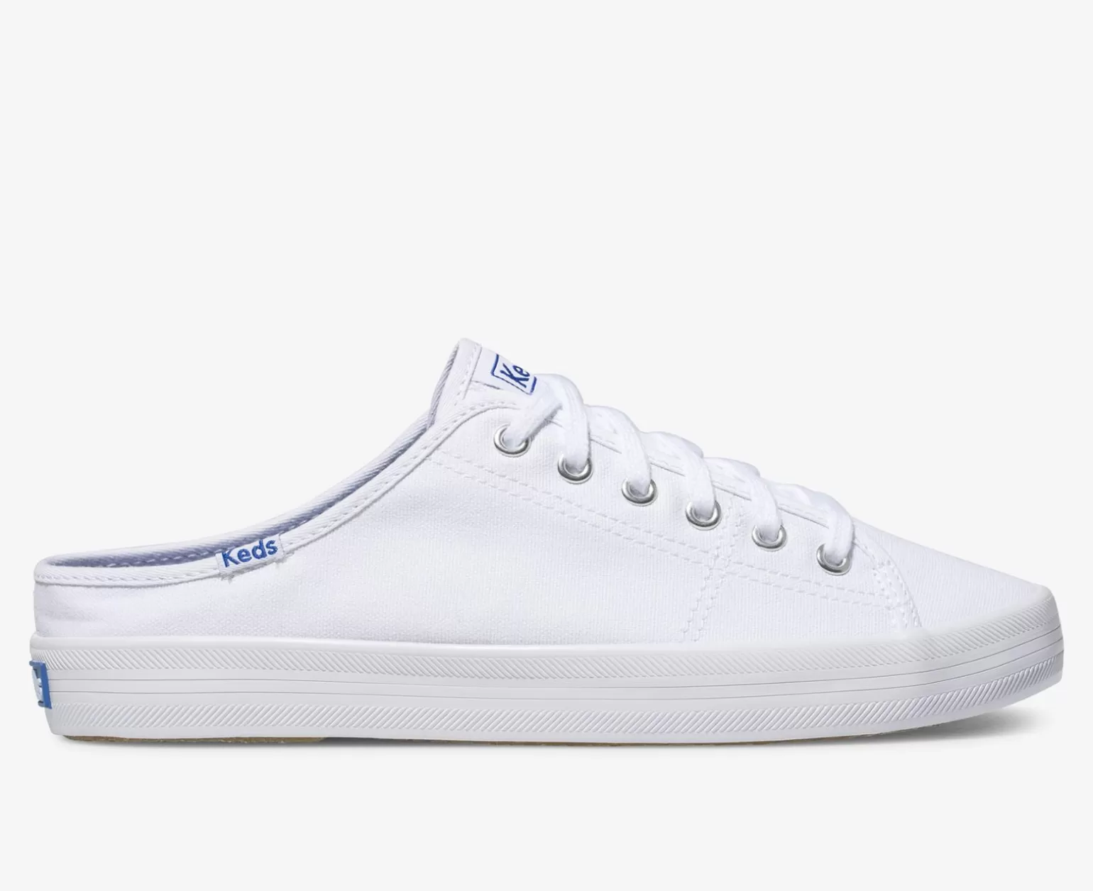 Keds Mules>Women's Kickstart Mule Canvas Slip On Sneaker White