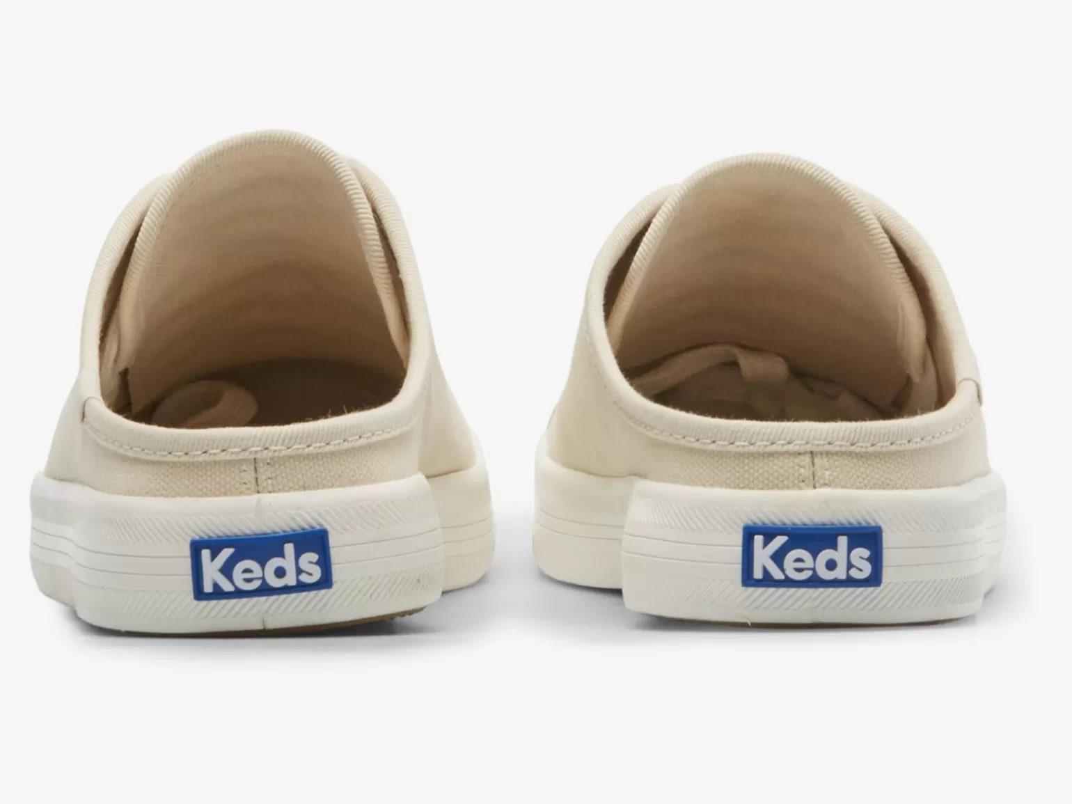 Keds Mules>Women's Kickstart Mule Canvas Slip On Sneaker Oatmeal