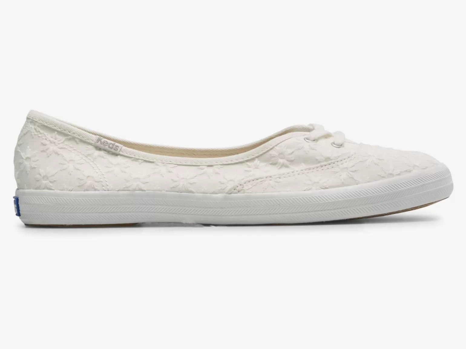 Keds Slip Ons>Women's The Mini Eyelet Slip On Sneaker White