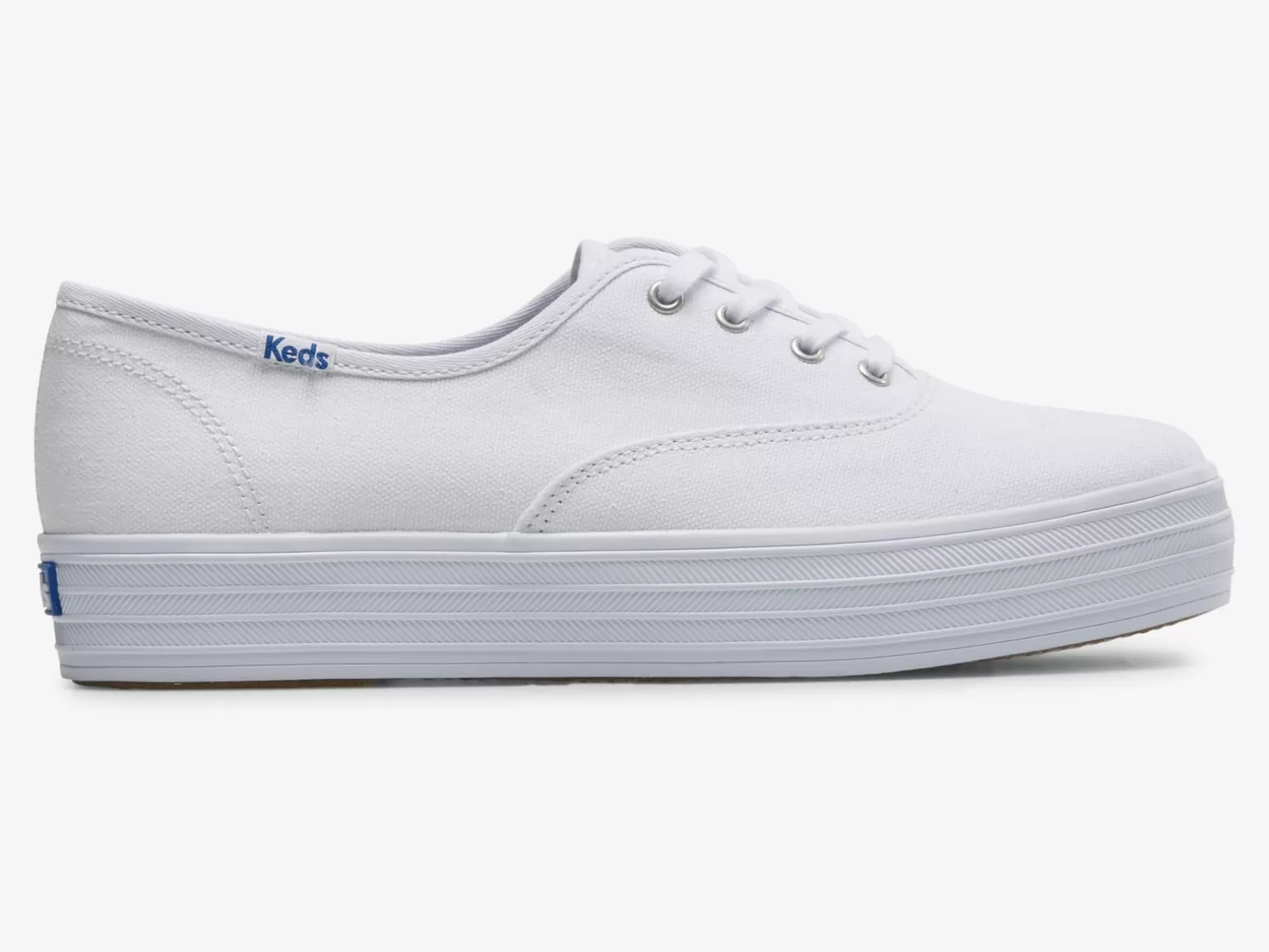 Keds Platforms>Women's The Platform Canvas Sneaker White