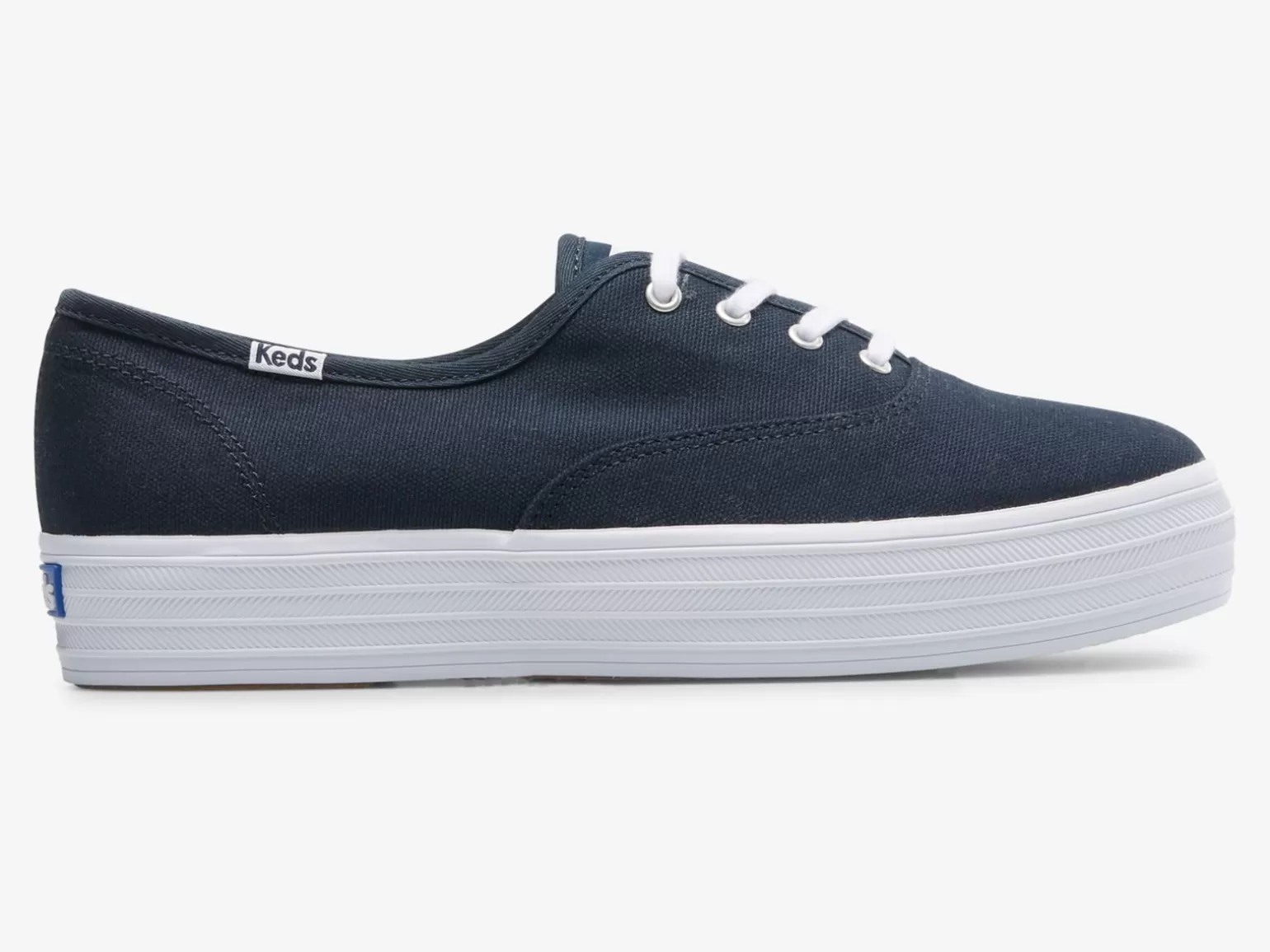 Keds Platforms>Women's The Platform Canvas Sneaker Navy