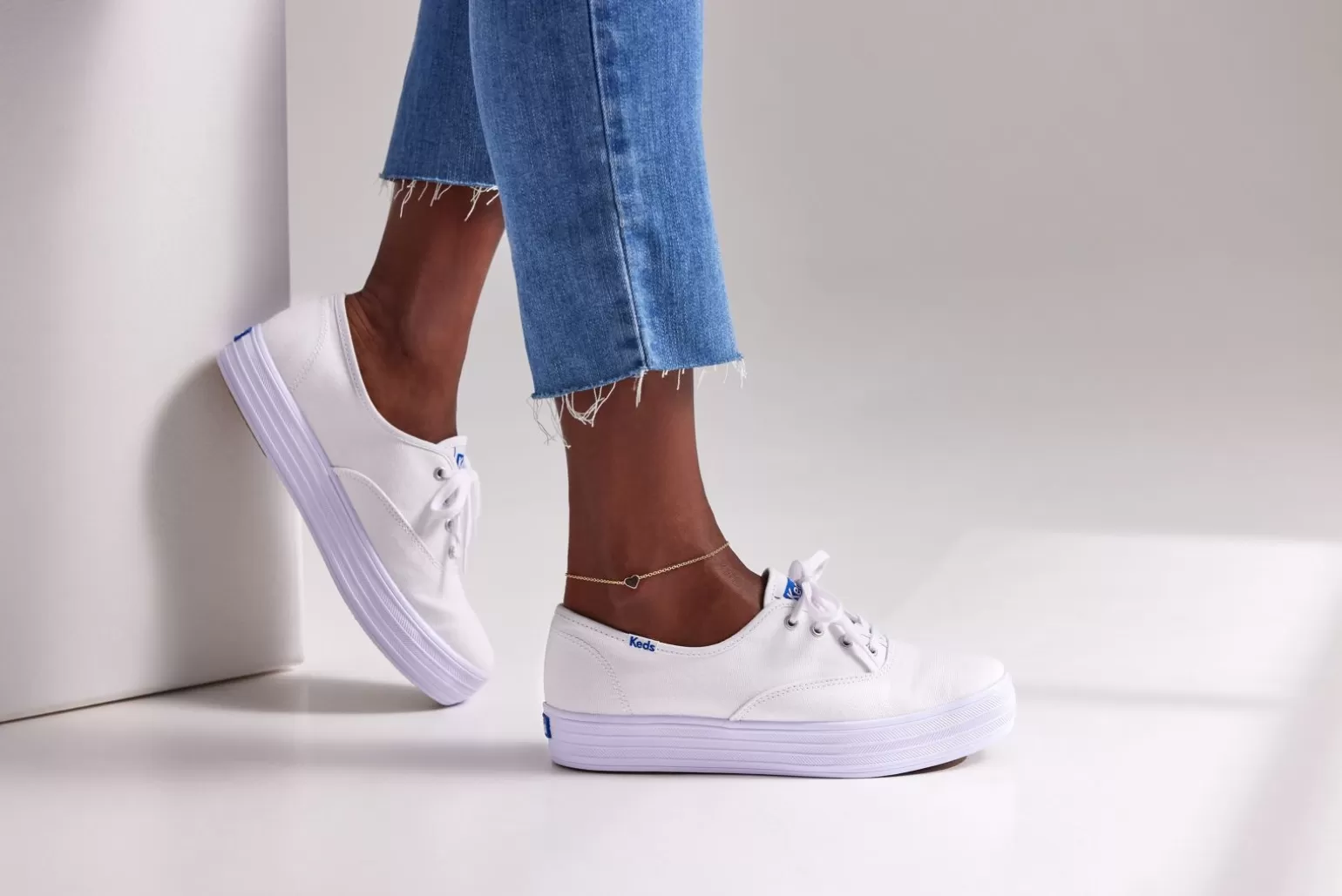 Keds Platforms>Women's The Platform Canvas Sneaker White